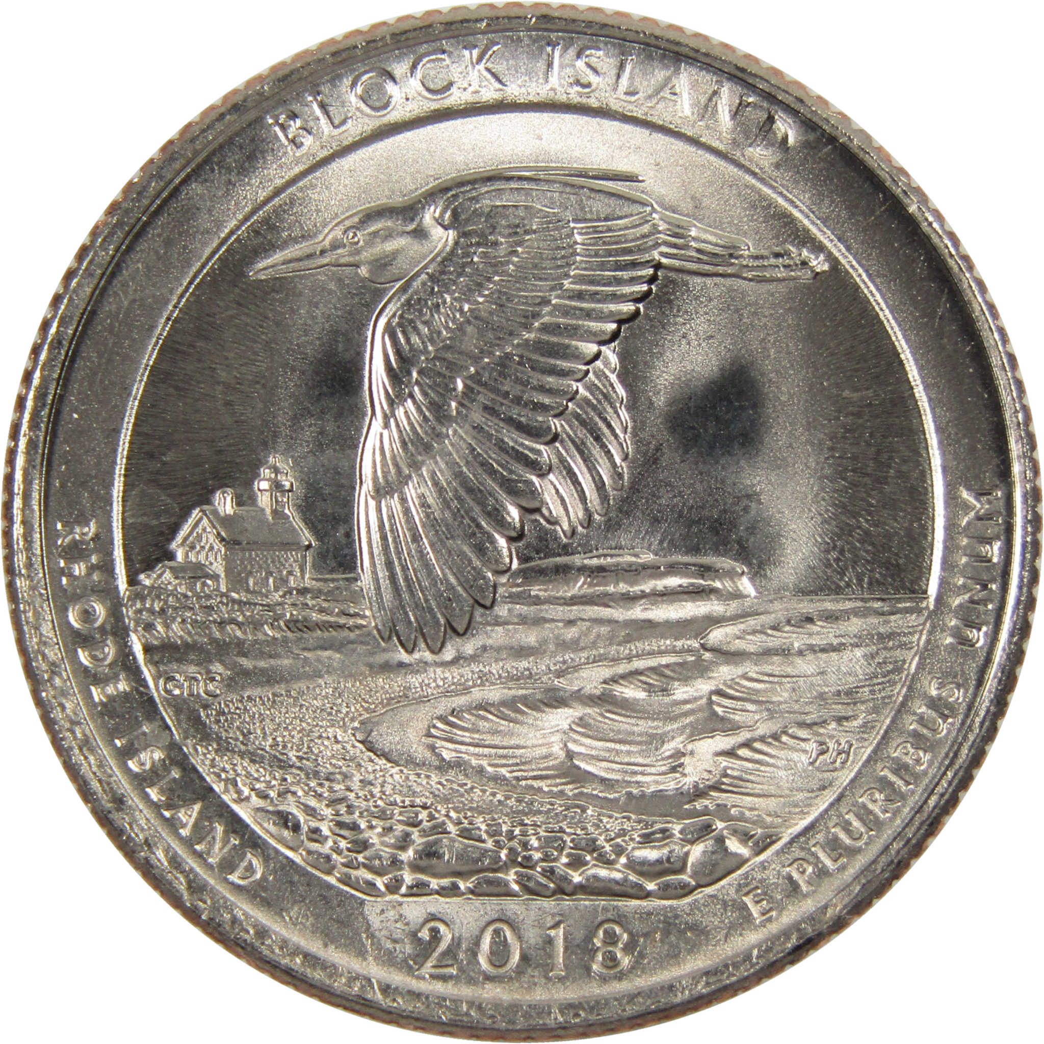2018 P Block Island NWR National Park Quarter BU Uncirculated Clad
