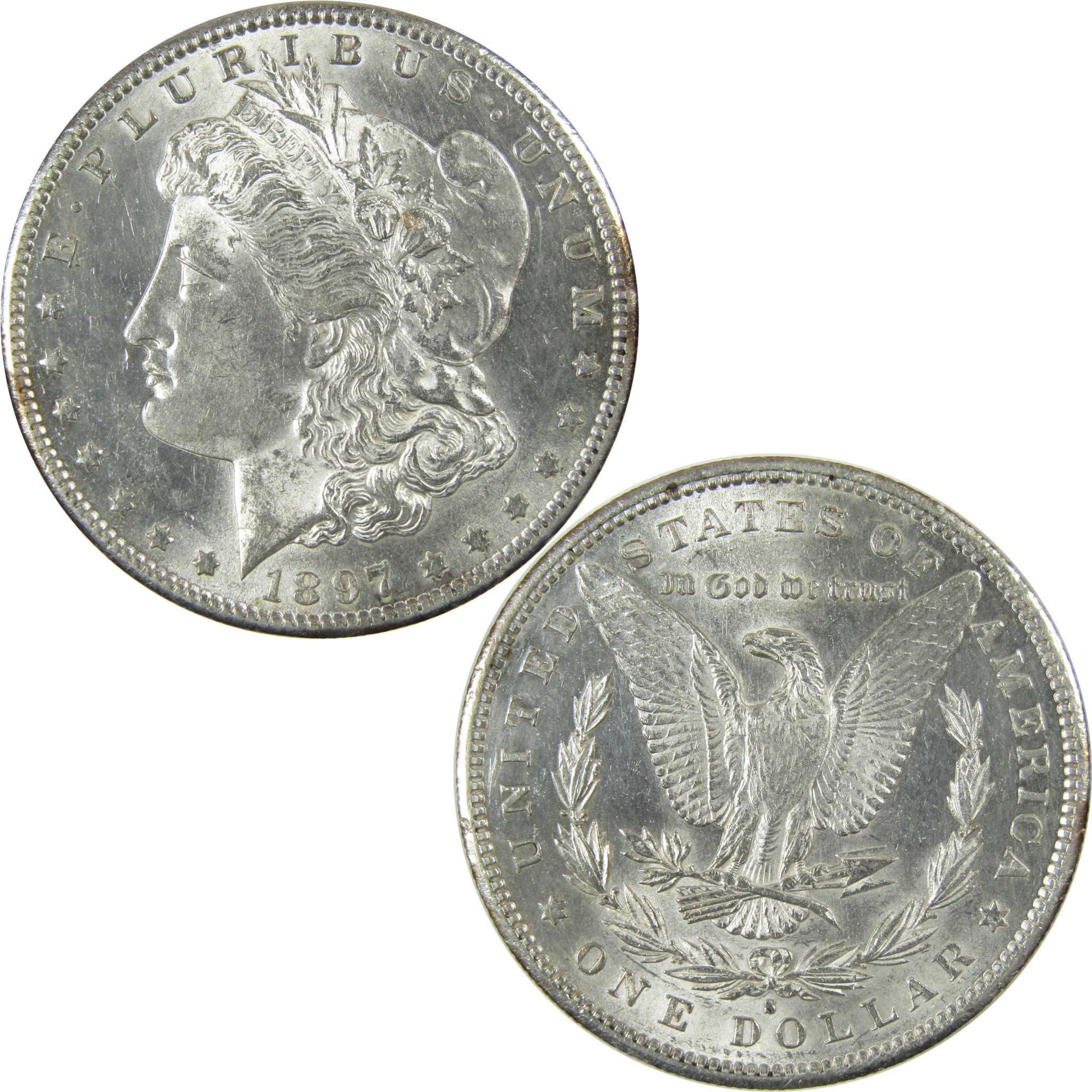 1897 S Morgan Silver Dollar CH AU Choice About Uncirculated SKU:I27814 - Morgan coin - Morgan silver dollar - Morgan silver dollar for sale - Profile Coins & Collectibles