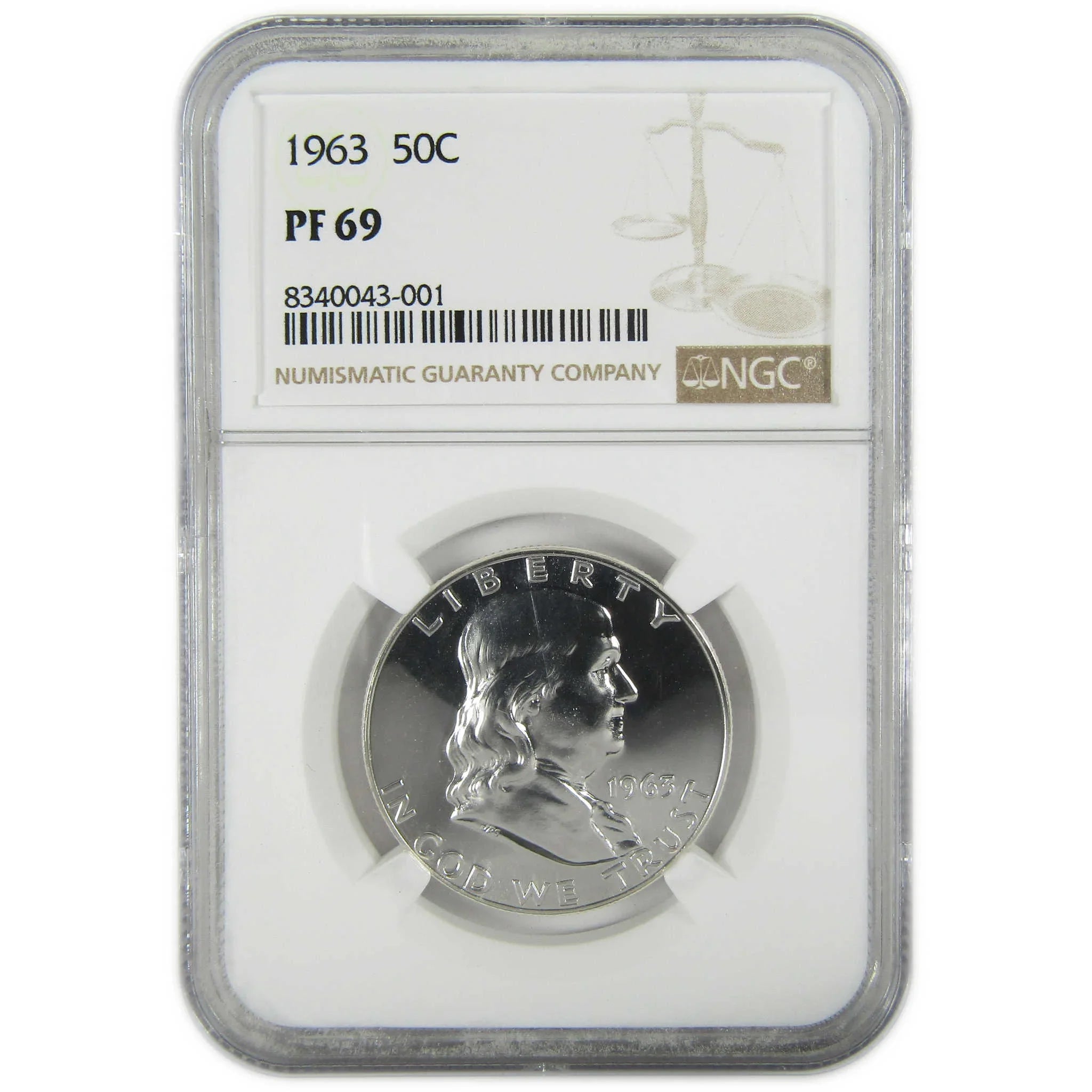 1963 Franklin Silver Half Dollar PF 69 NGC Proof 50c Coin SKU:I27429