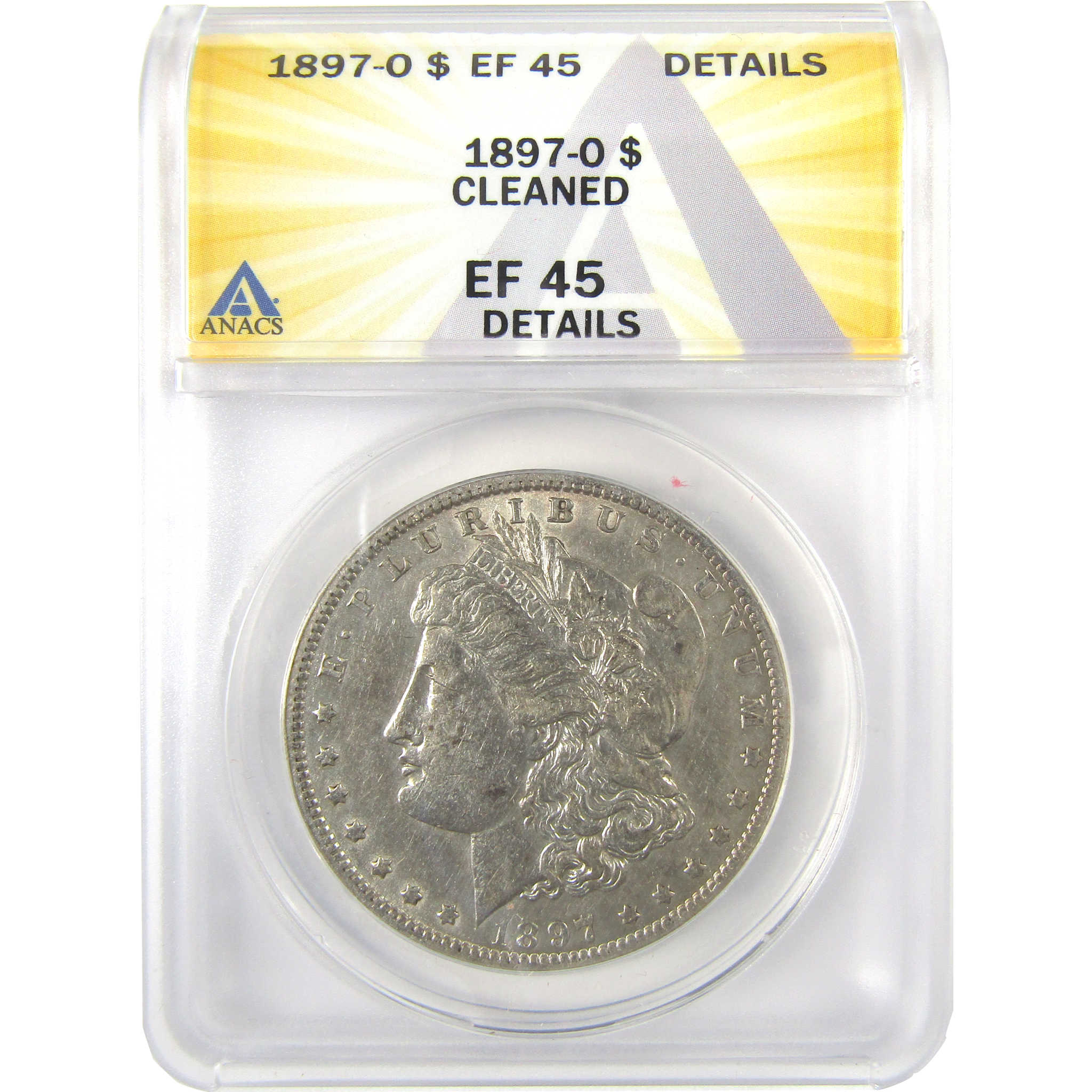 1897 O Morgan Dollar EF 45 Details ANACS Silver $1 Coin SKU:I19245 - Morgan coin - Morgan silver dollar - Morgan silver dollar for sale - Profile Coins & Collectibles
