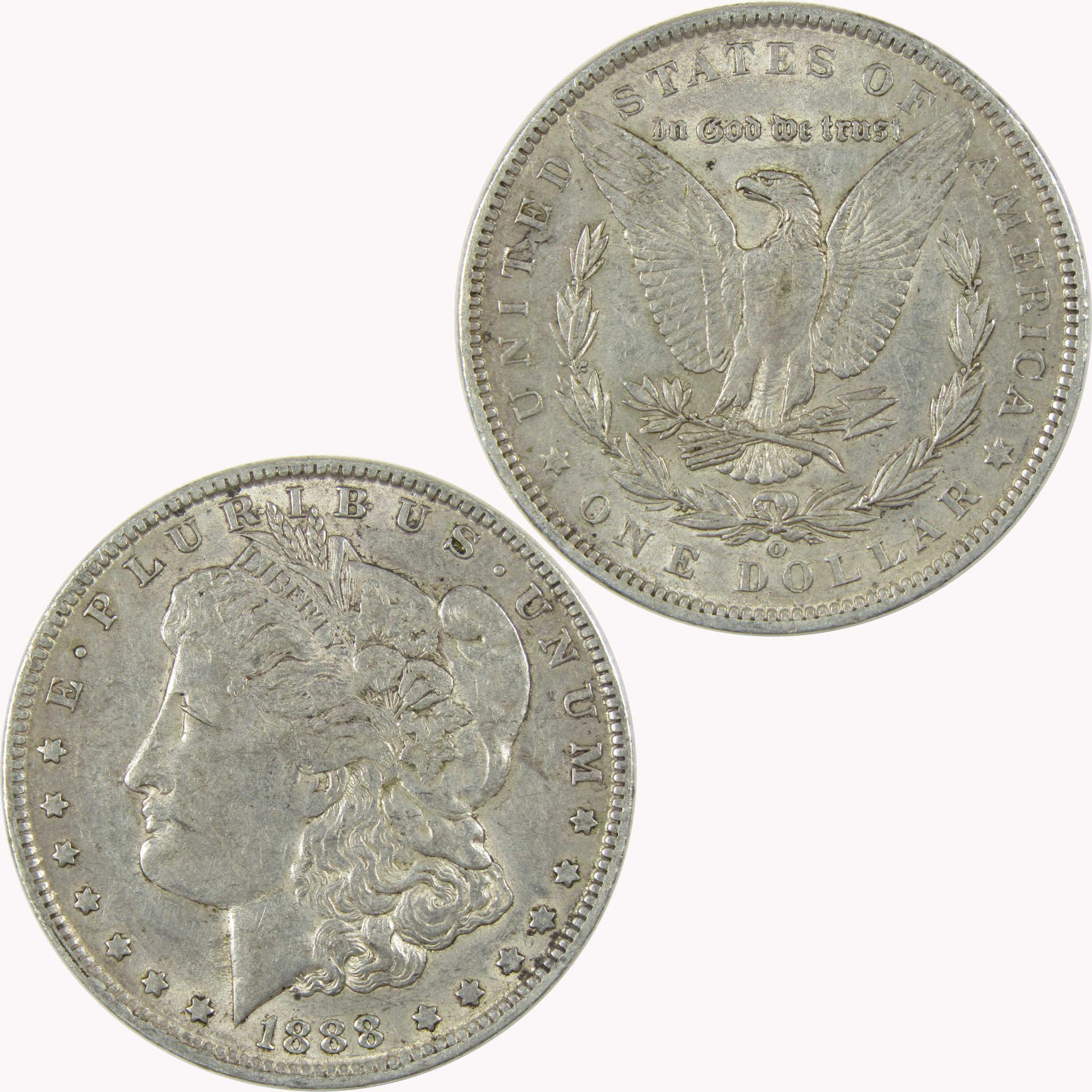 1888 O Hot Lips Morgan Silver Dollar Extremely Fine / About Unc - Morgan coin - Morgan silver dollar - Morgan silver dollar for sale - Profile Coins & Collectibles