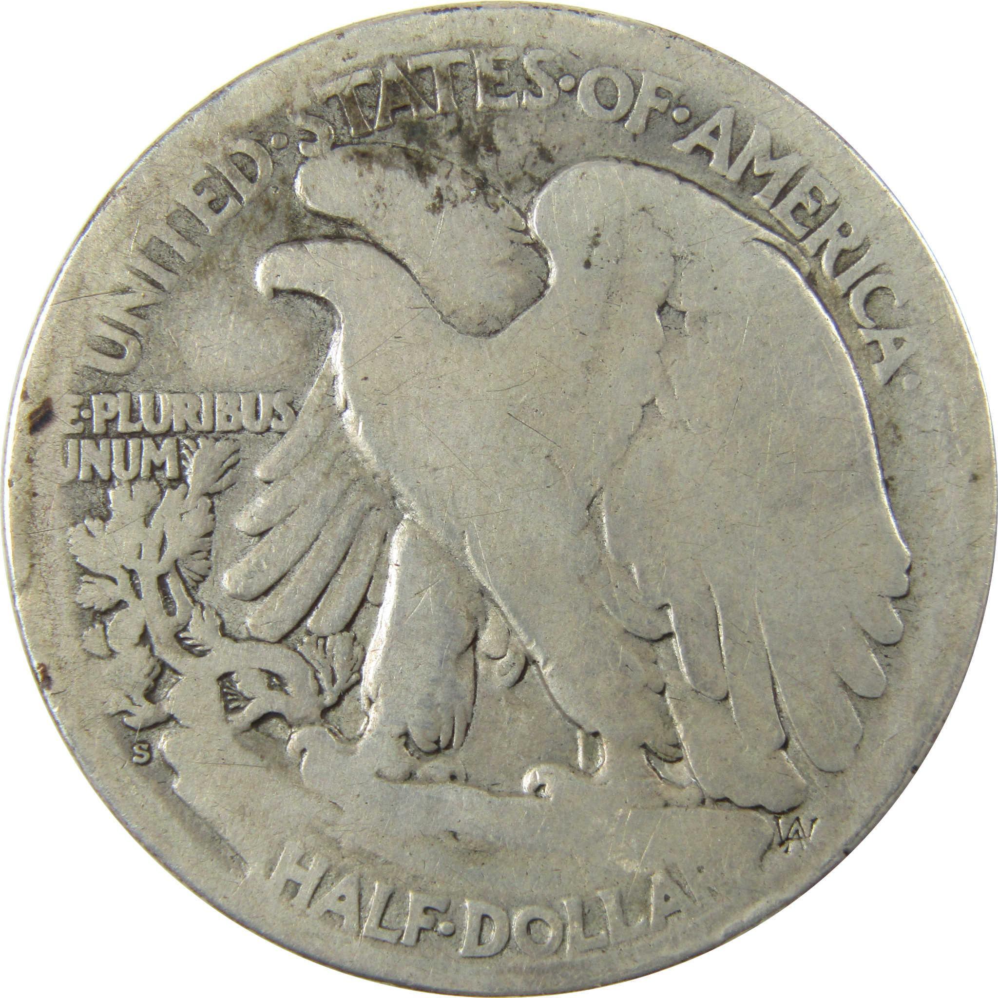 1921 S Liberty Walking Silver Half Dollar G Good Details SKU:CP1425