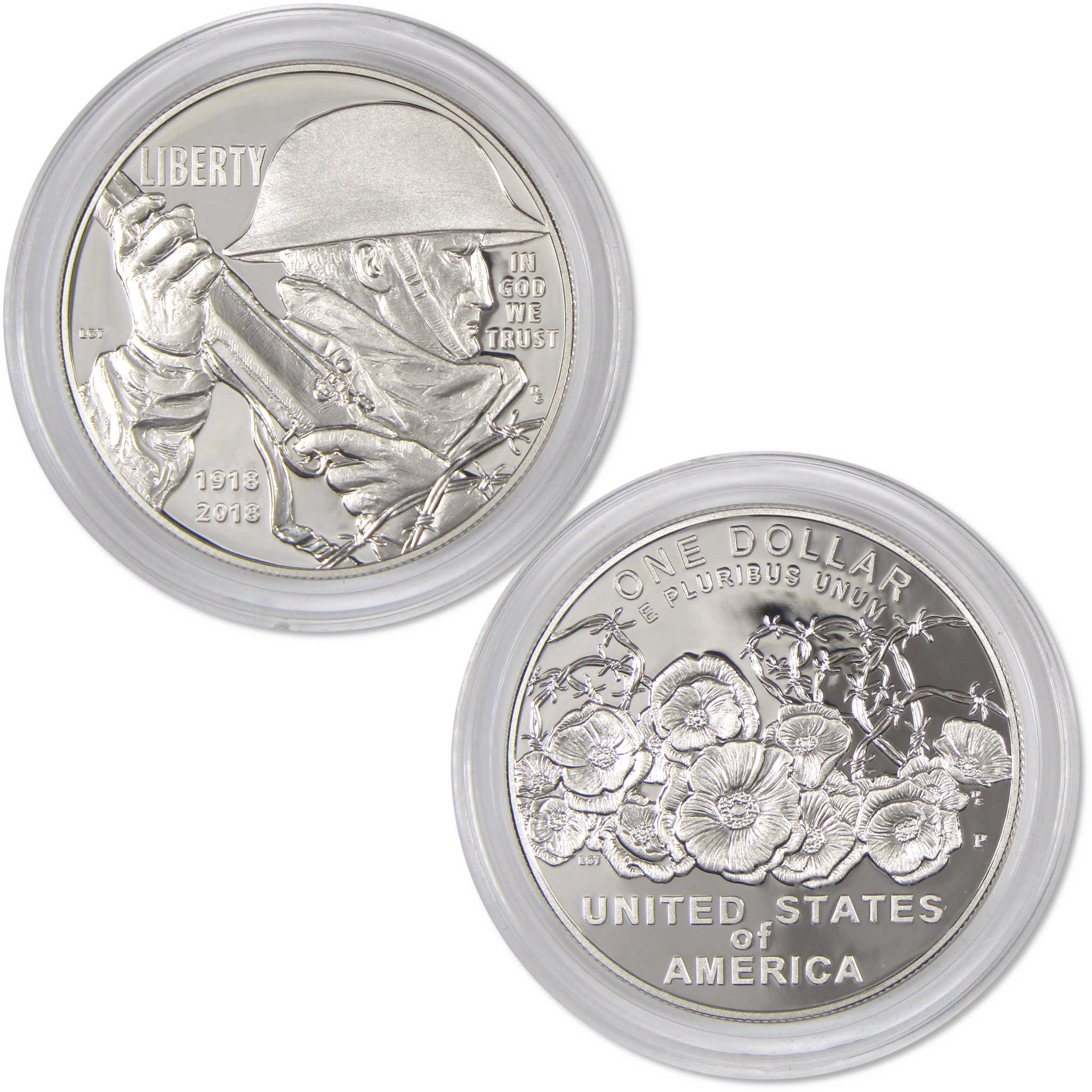 World War I Centennial Commemorative Dollar 2018 P Choice Proof Silver