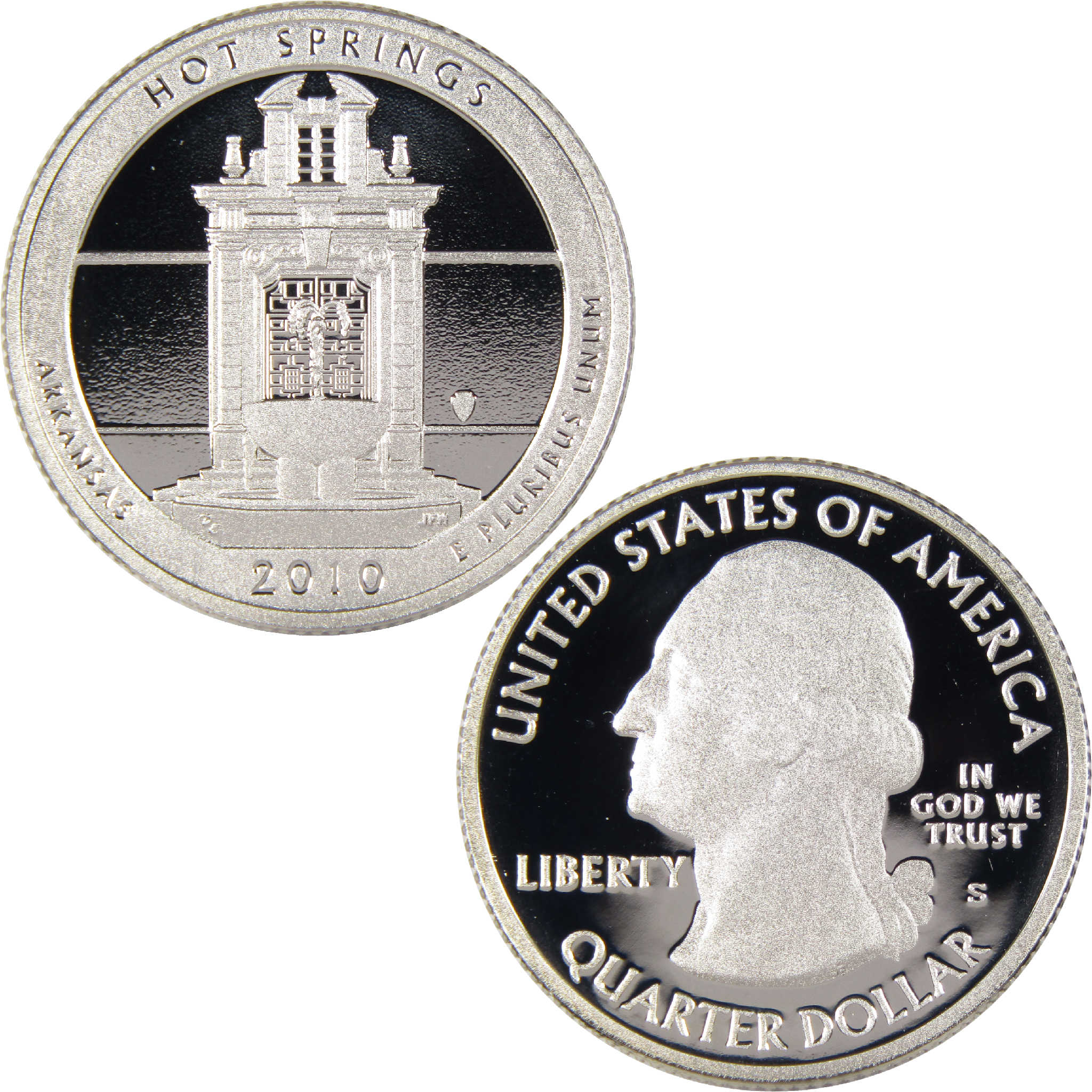 2010 S Hot Springs National Park Quarter Silver Proof 25c Coin