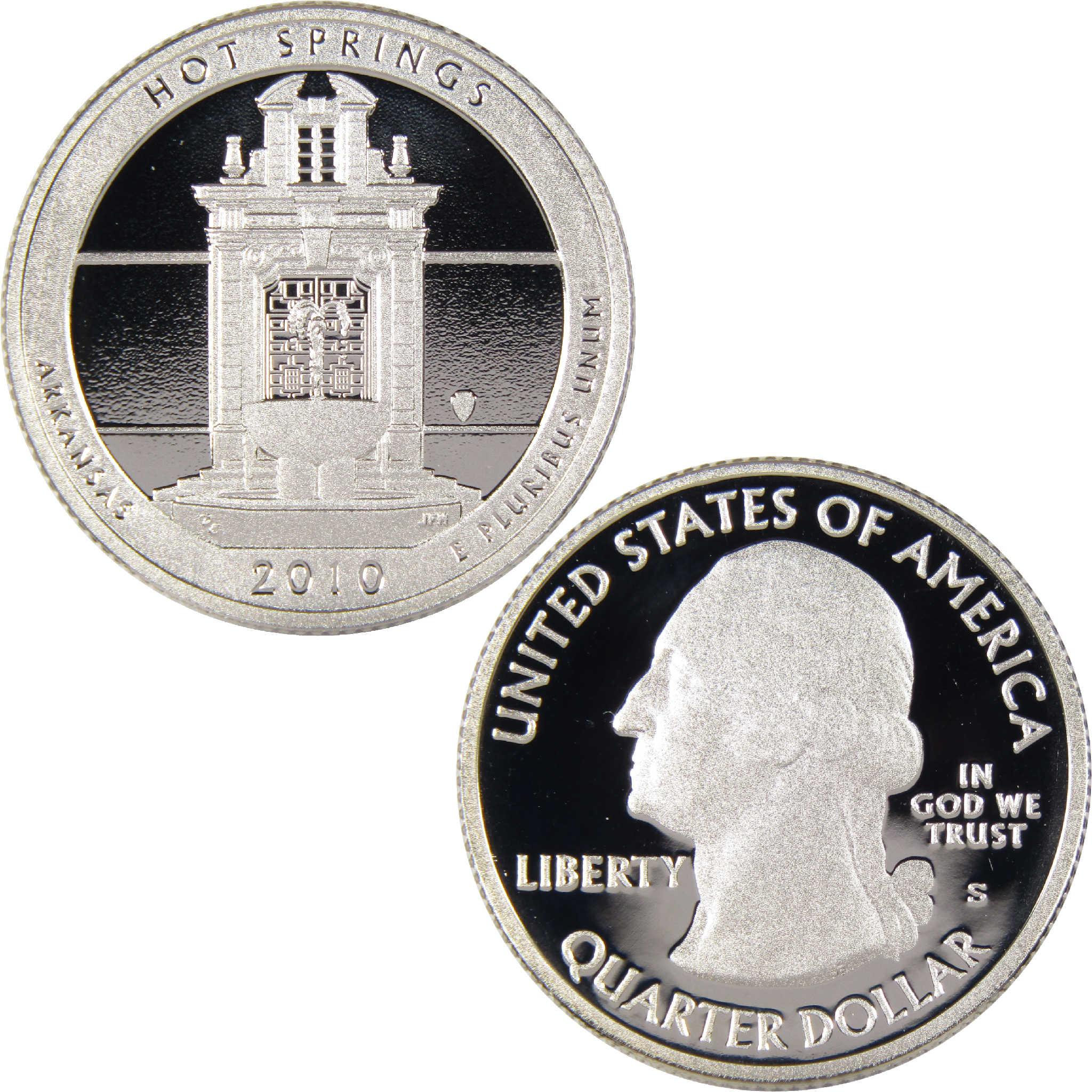 2010 S Hot Springs National Park Quarter Silver Proof 25c Coin