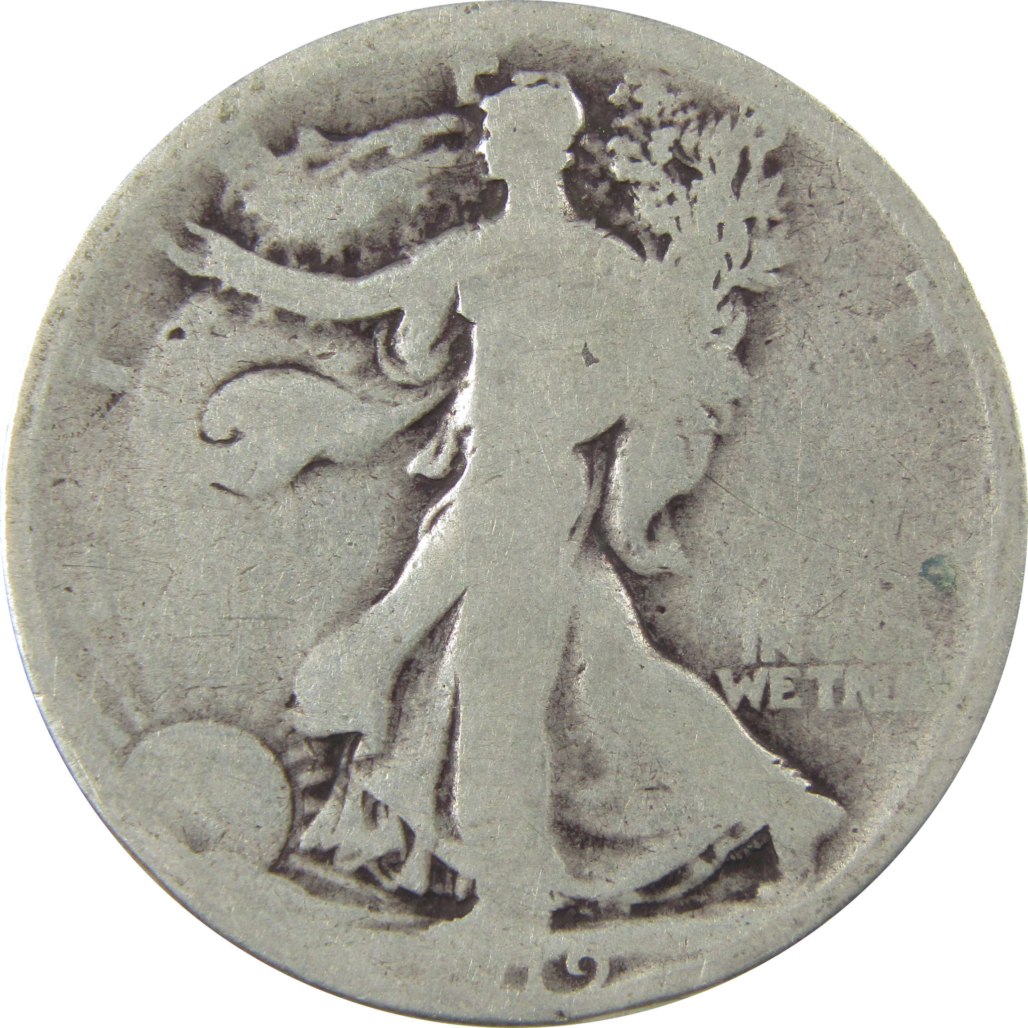 1919 Liberty Walking Silver Half Dollar AG About Good Coin SKU:I24116