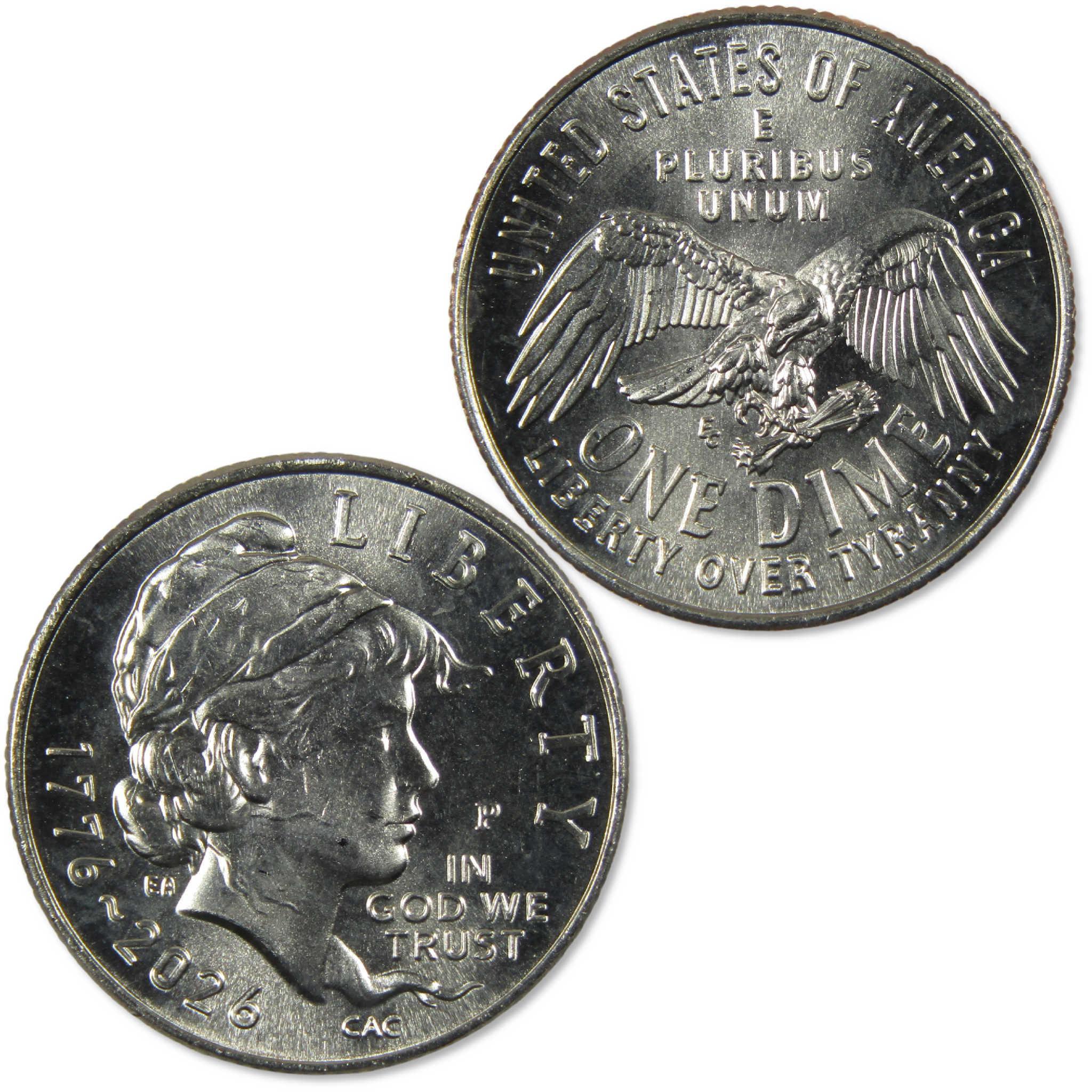 2026 P Emerging Liberty Semiquincentennial Dime Clad Uncirculated Coin