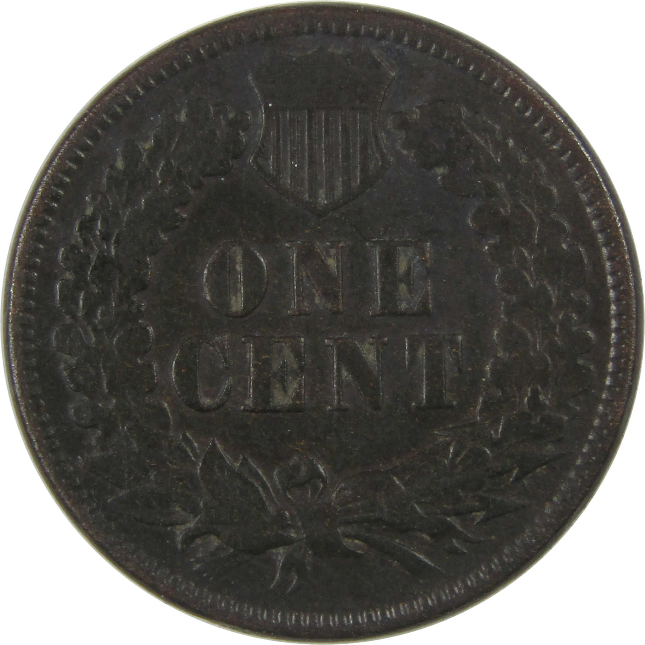 1875 Indian Head Cent F Fine Penny 1c Coin SKU:I23281