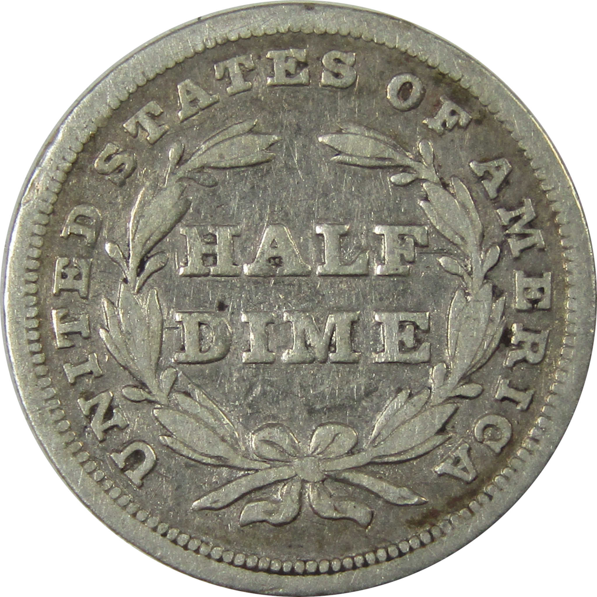 1838 Large Stars Seated Liberty Silver Half Dime F Fine SKU:I25389