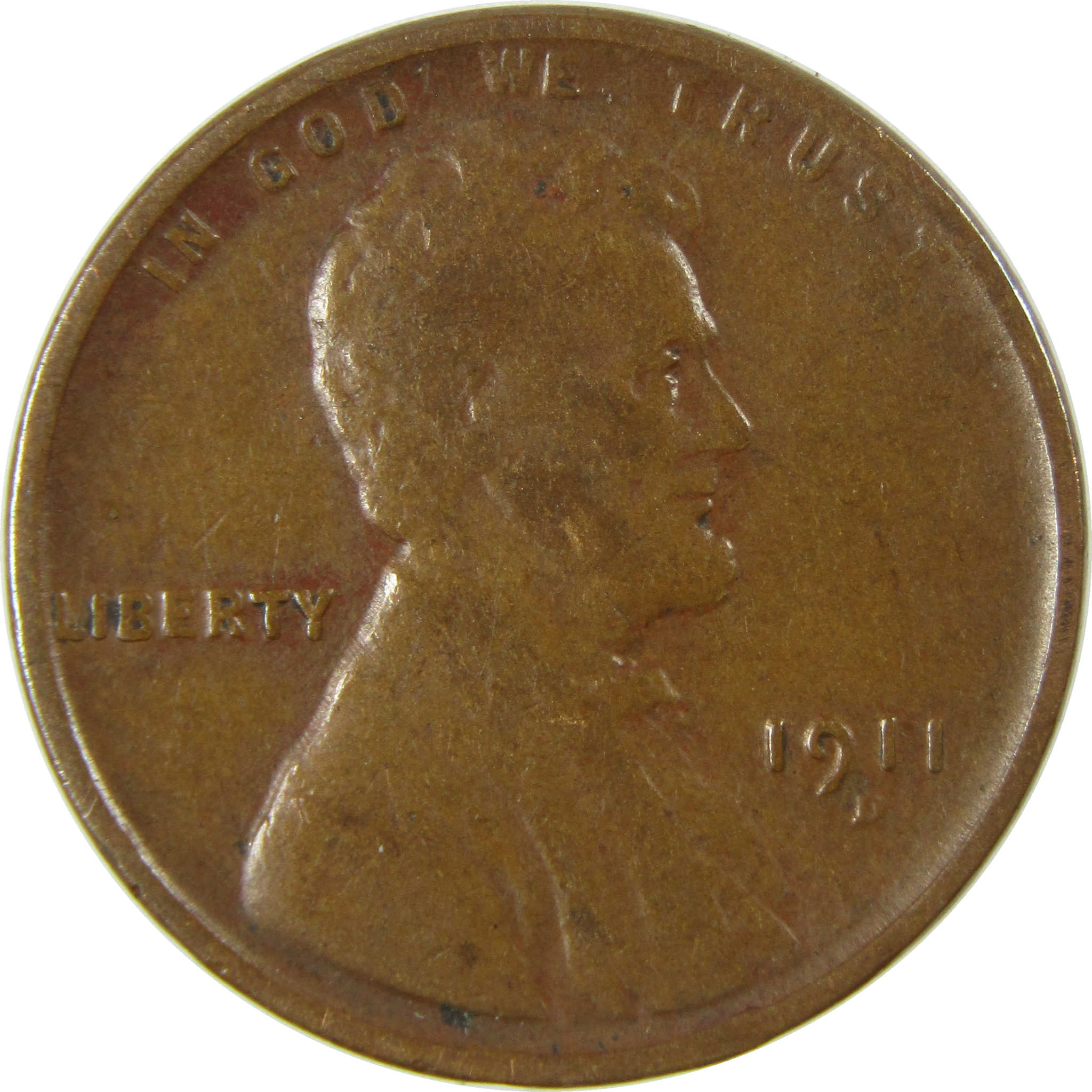 1911 D Lincoln Wheat Cent F Fine Penny 1c Coin SKU:I26233