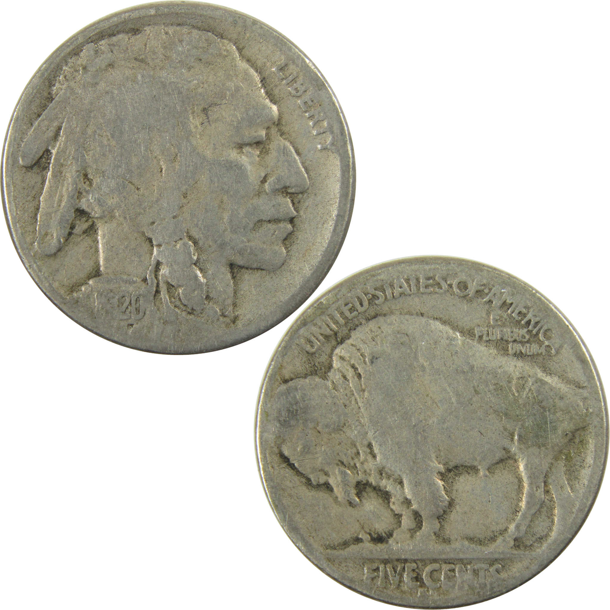 1920 S Indian Head Buffalo Nickel VG Very Good 5c Coin SKU:I28215