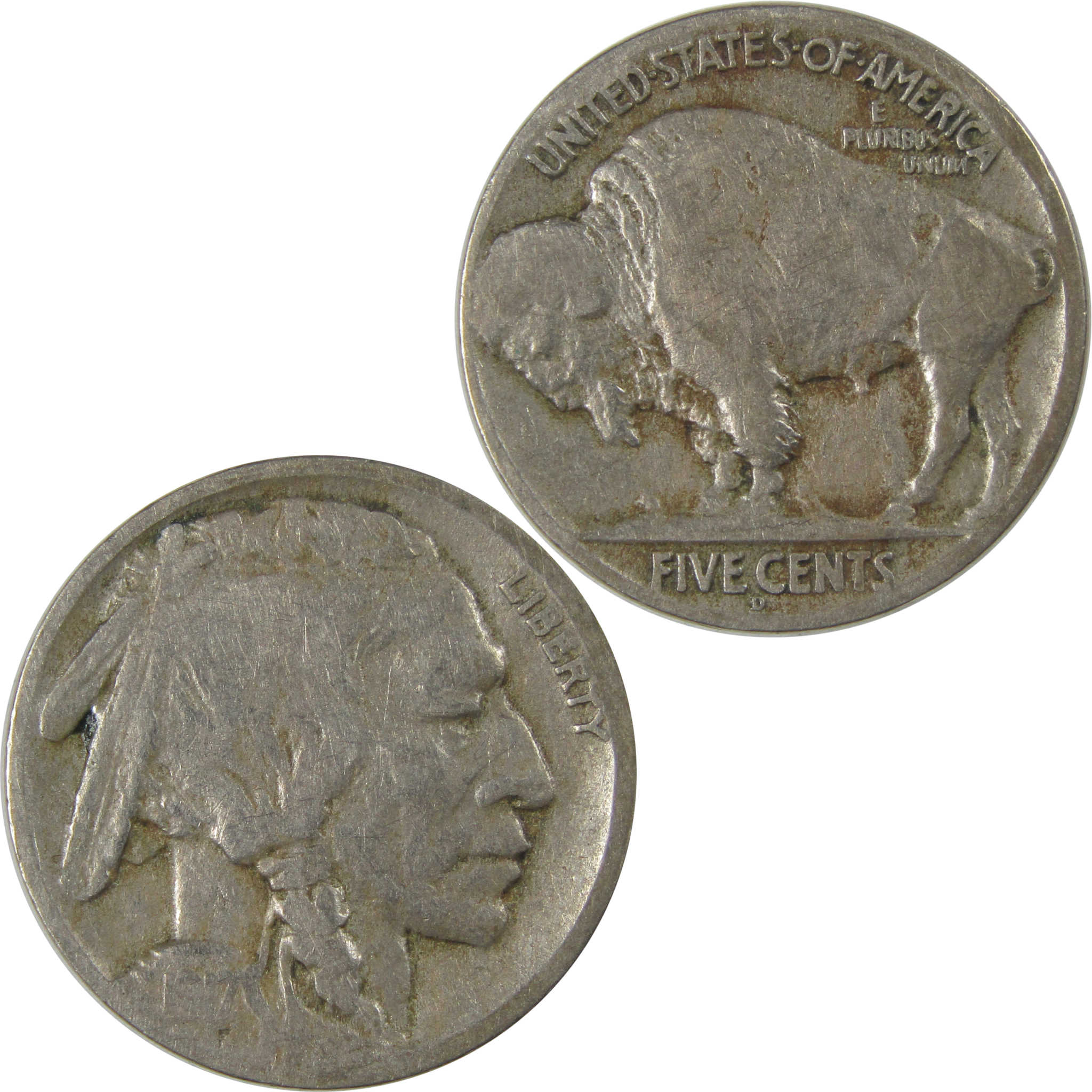 1917 D Indian Head Buffalo Nickel G Good 5c Coin SKU:CP32