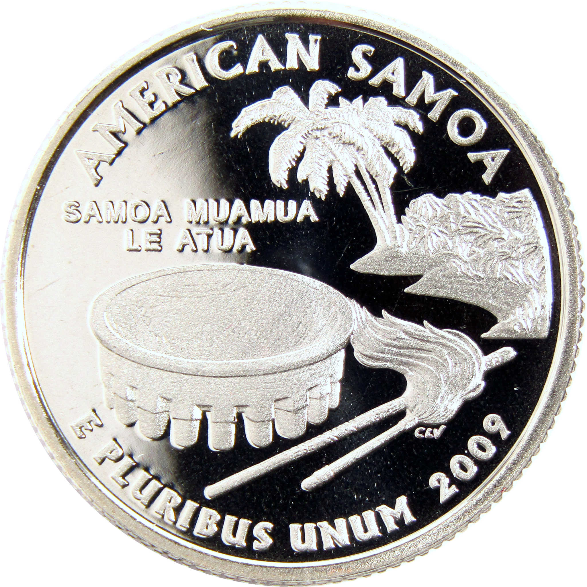 2009 S American Samoa DC & US Territories Quarter Clad 25c Proof Coin