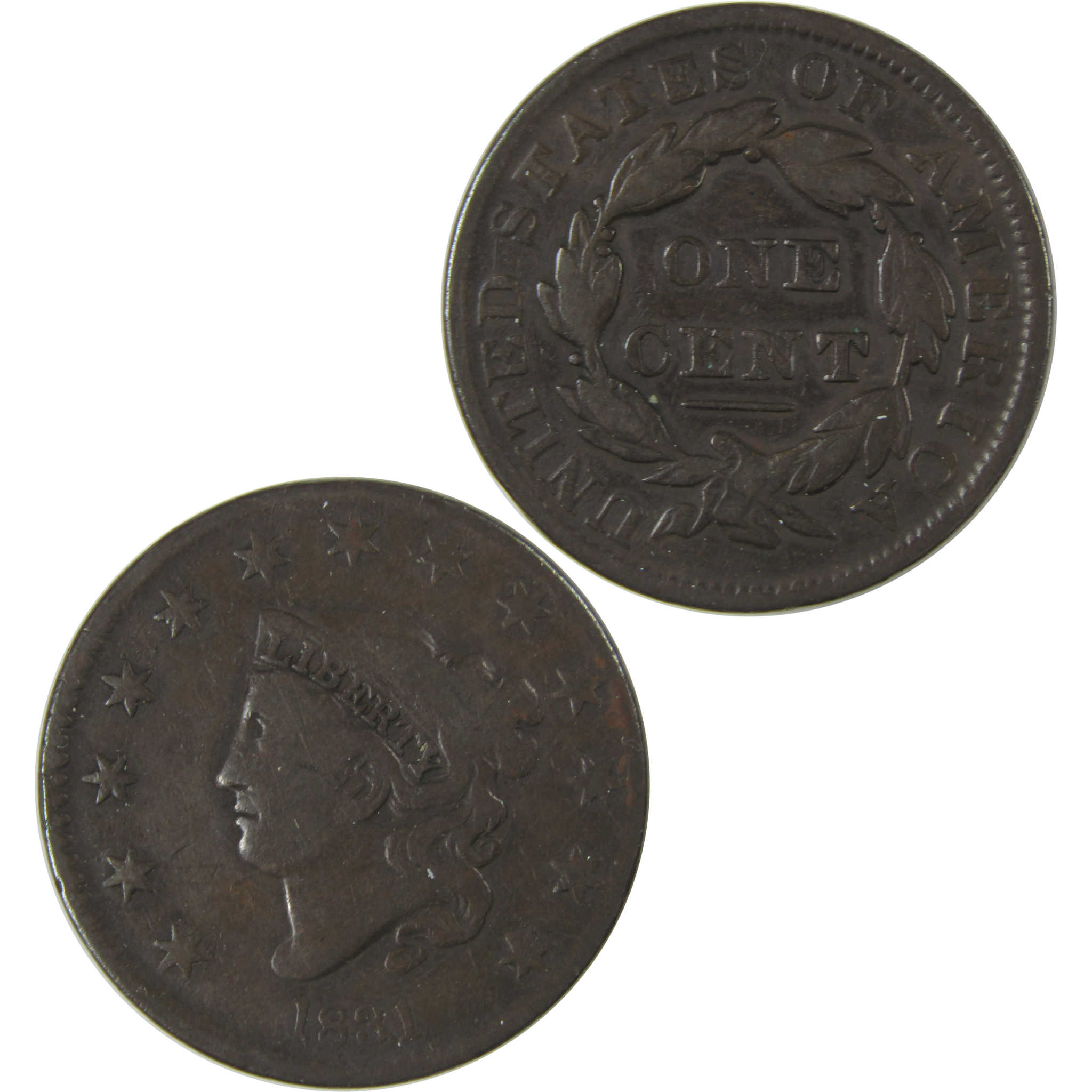 1831 Medium Letters Coronet Head Large Cent VG Very Good SKU:I22697