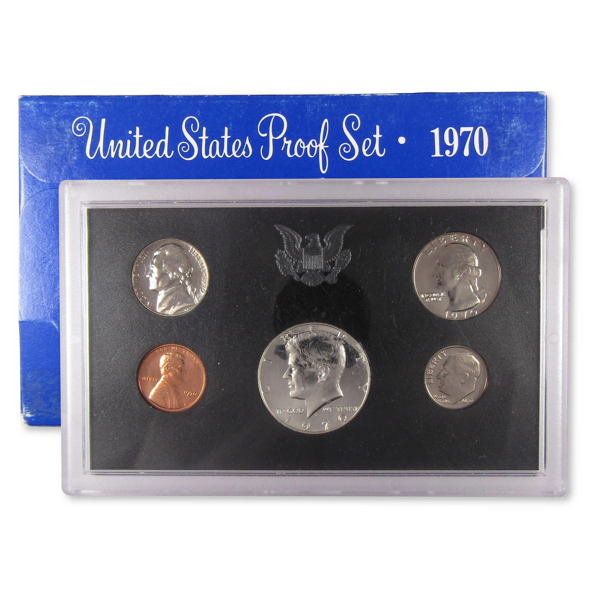 1970 United States Proof Set of collectible coins in original blue case