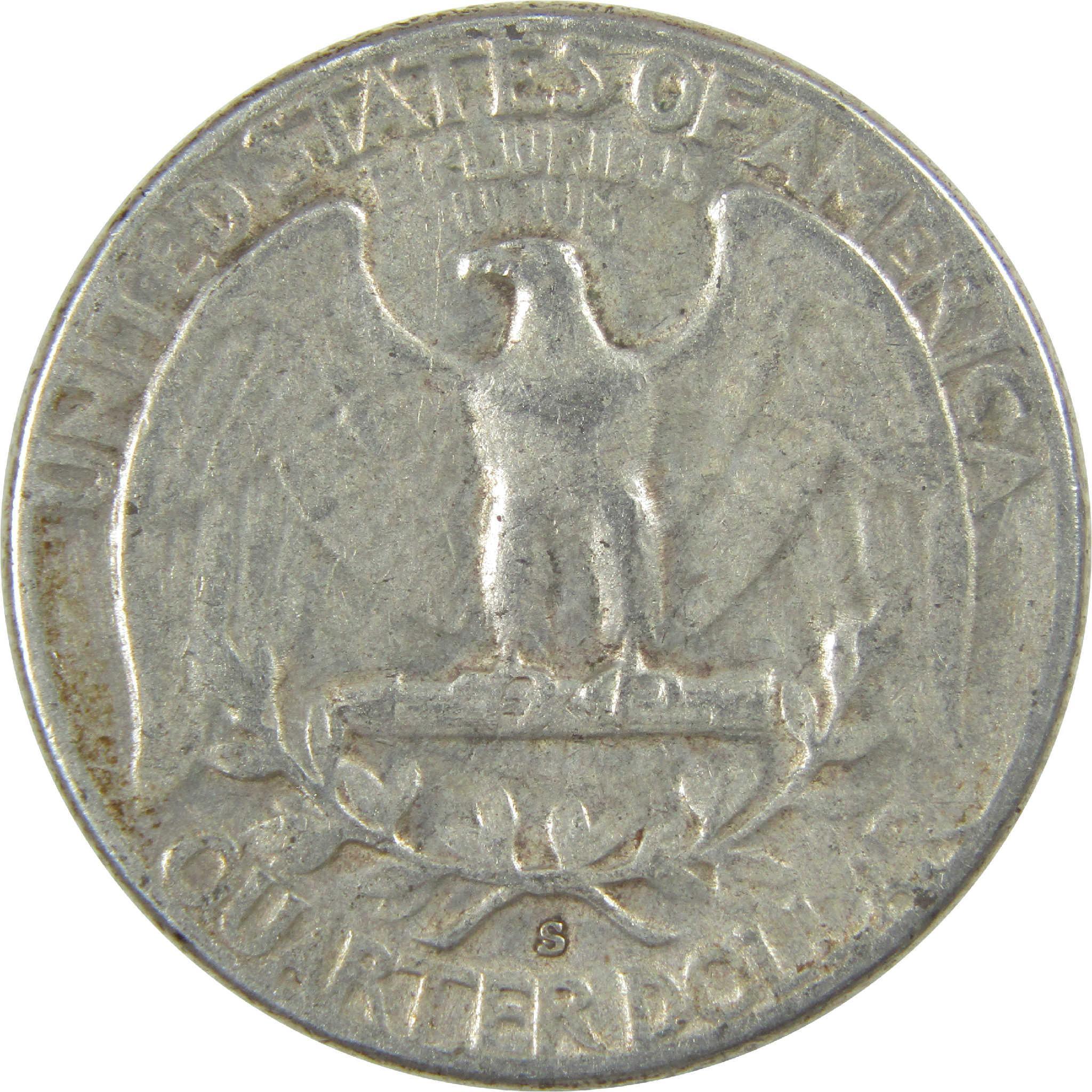 1954 S Washington Quarter Circulated Silver 25c Coin Collectible