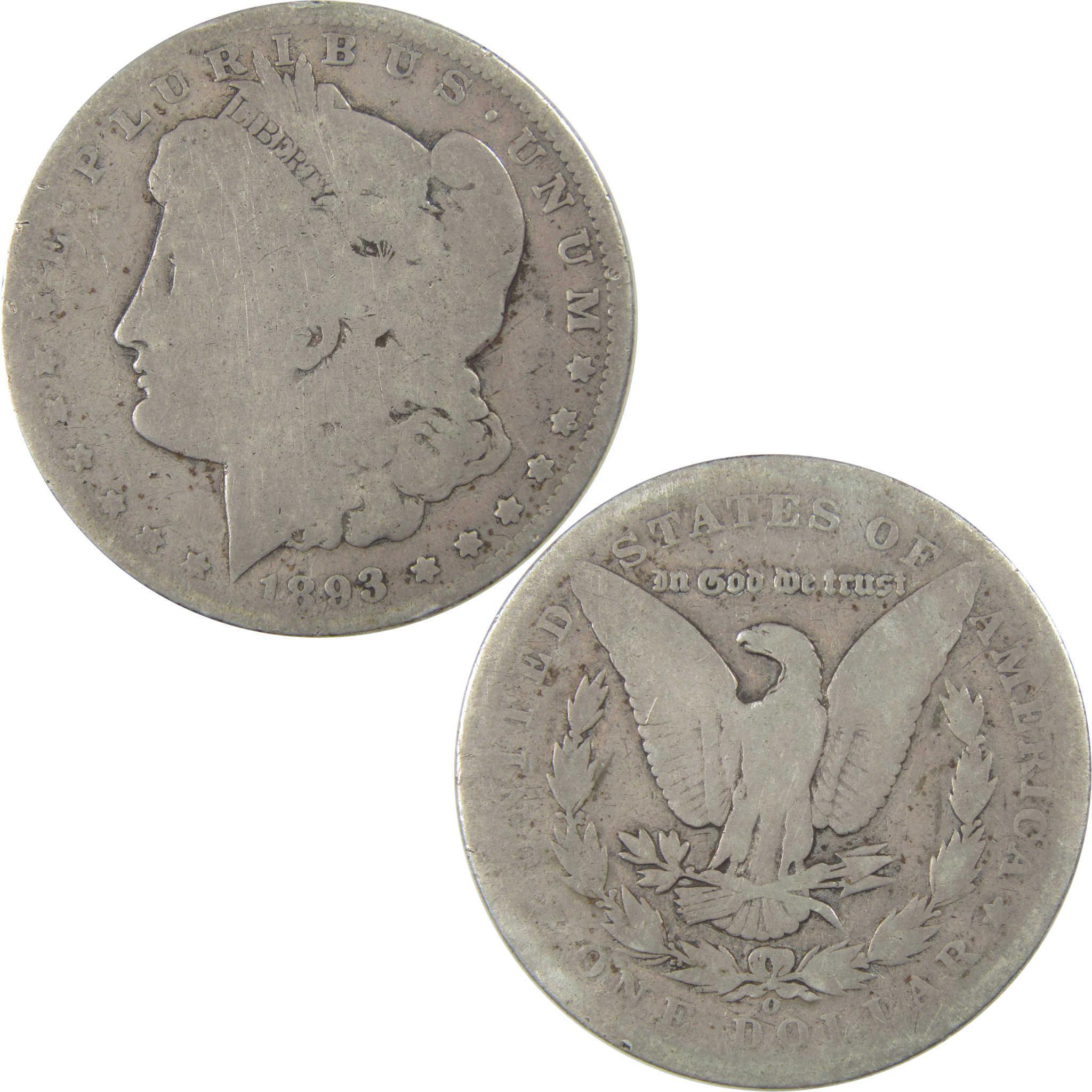 1893 O Morgan Silver Dollar G Good $1 Coin Collectible SKU:I24073 - Morgan coin - Morgan silver dollar - Morgan silver dollar for sale - Profile Coins & Collectibles