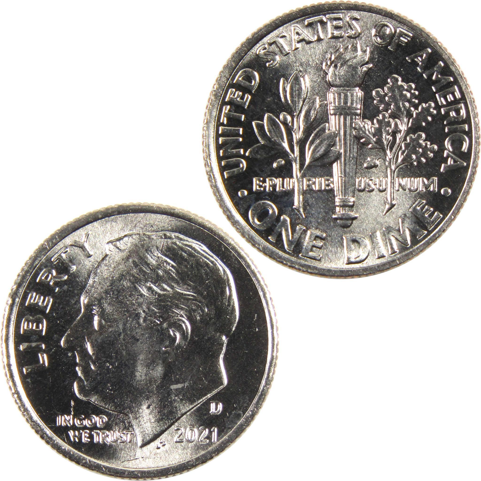 2021 D Roosevelt Dime BU Uncirculated Clad 10c Coin