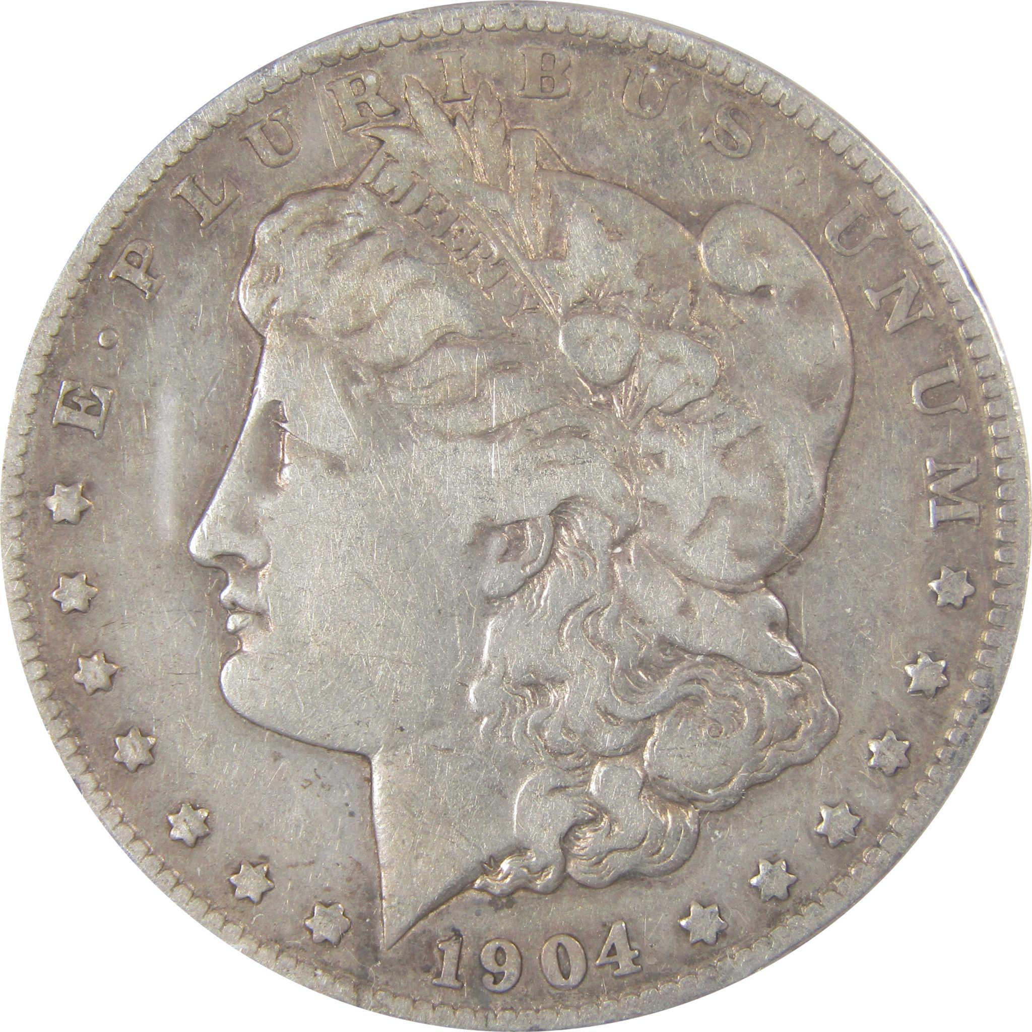 1904 S Morgan Silver Dollar F 15 Details ANACS $1 Coin SKU:I25432 - Morgan coin - Morgan silver dollar - Morgan silver dollar for sale - Profile Coins & Collectibles