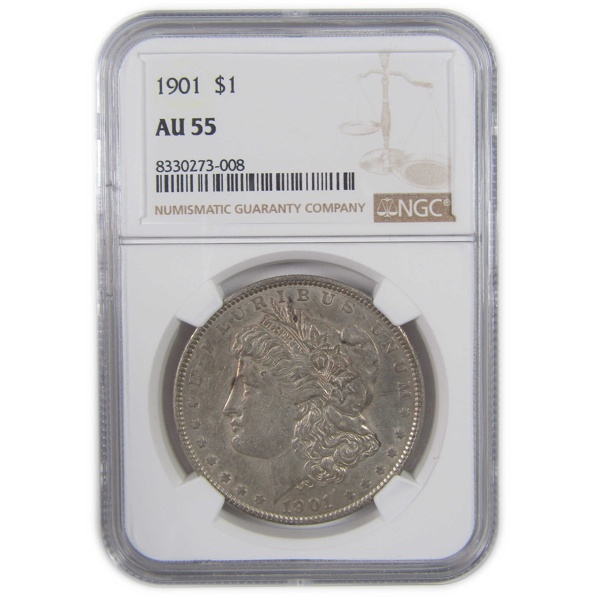 1901 Morgan Dollar AU 55 NGC Silver $1 Coin SKU:I18267 - Morgan coin - Morgan silver dollar - Morgan silver dollar for sale - Profile Coins & Collectibles