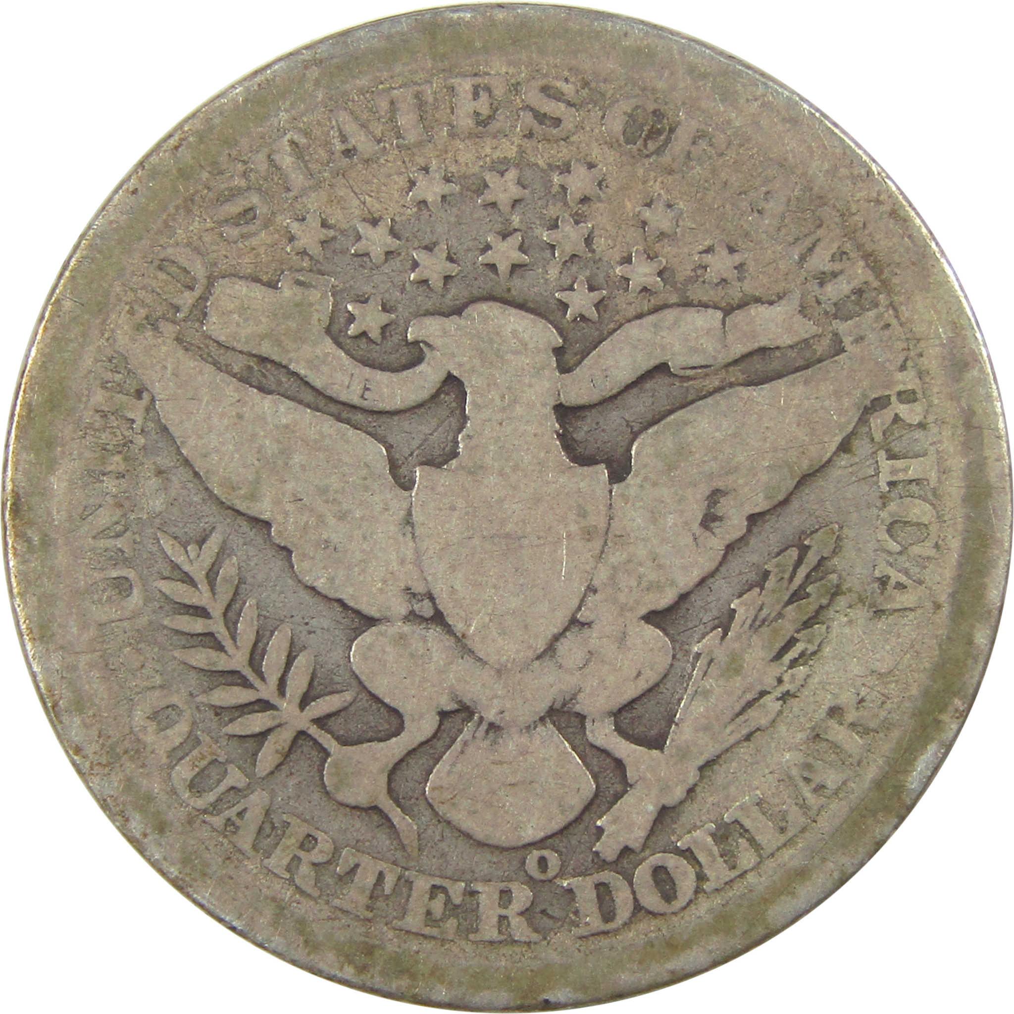 1896 O Barber Quarter AG About Good Silver 25c Coin SKU:I21882