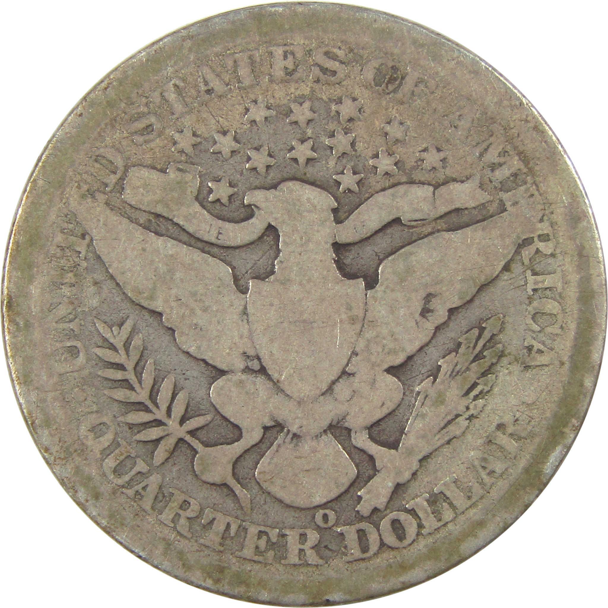 1896 O Barber Quarter AG About Good Silver 25c Coin SKU:I21882