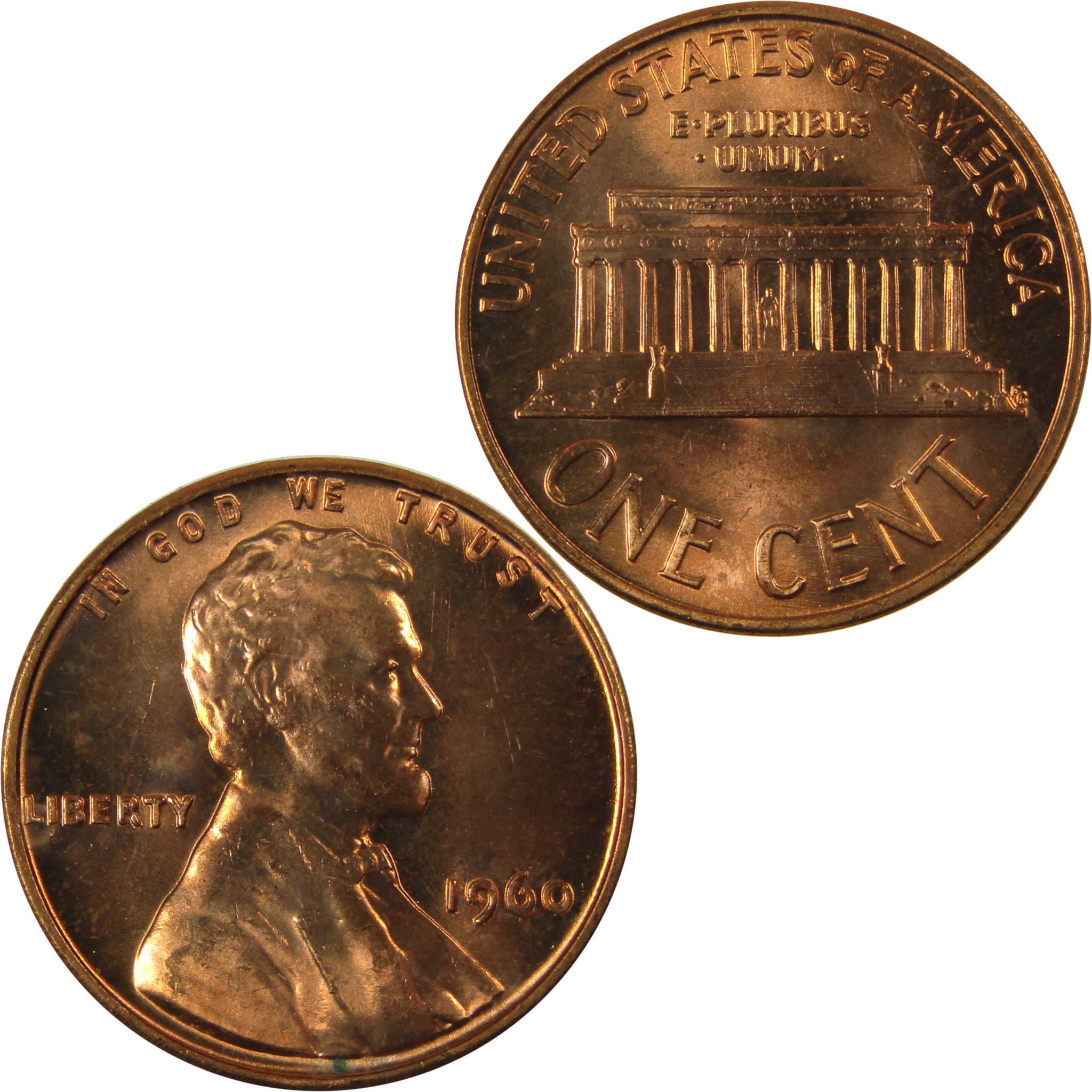 1960 Small Date Lincoln Memorial 1c Uncirculated Mint State SKU:I26593