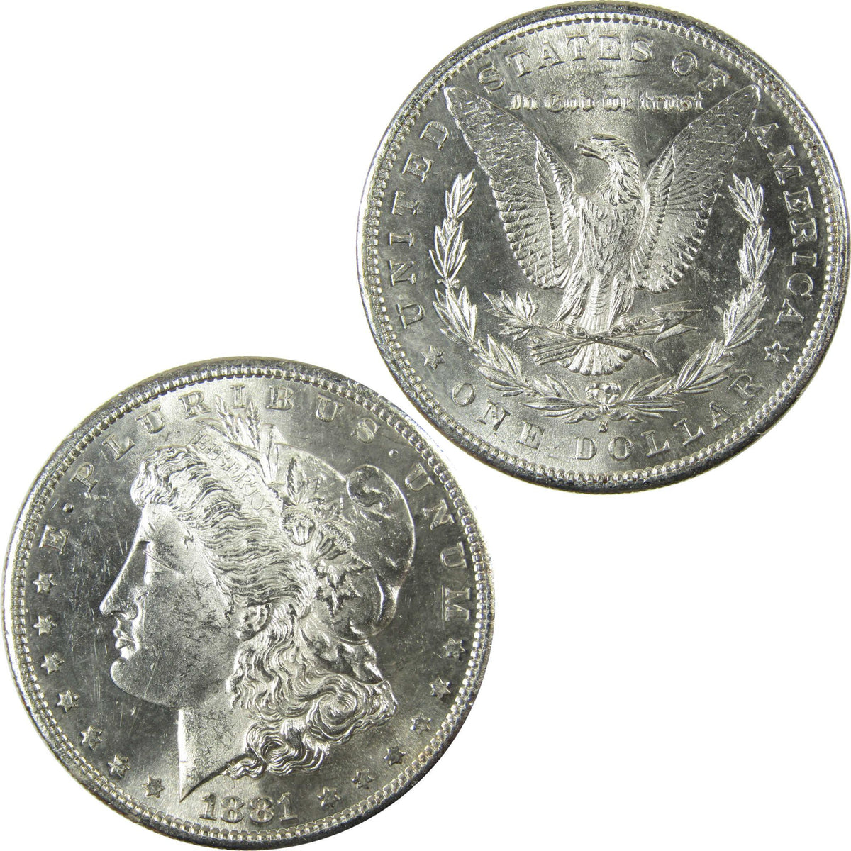 1881 S Morgan Silver Dollar Uncirculated Details $1 Coin SKU:I27078 - Morgan coin - Morgan silver dollar - Morgan silver dollar for sale - Profile Coins & Collectibles