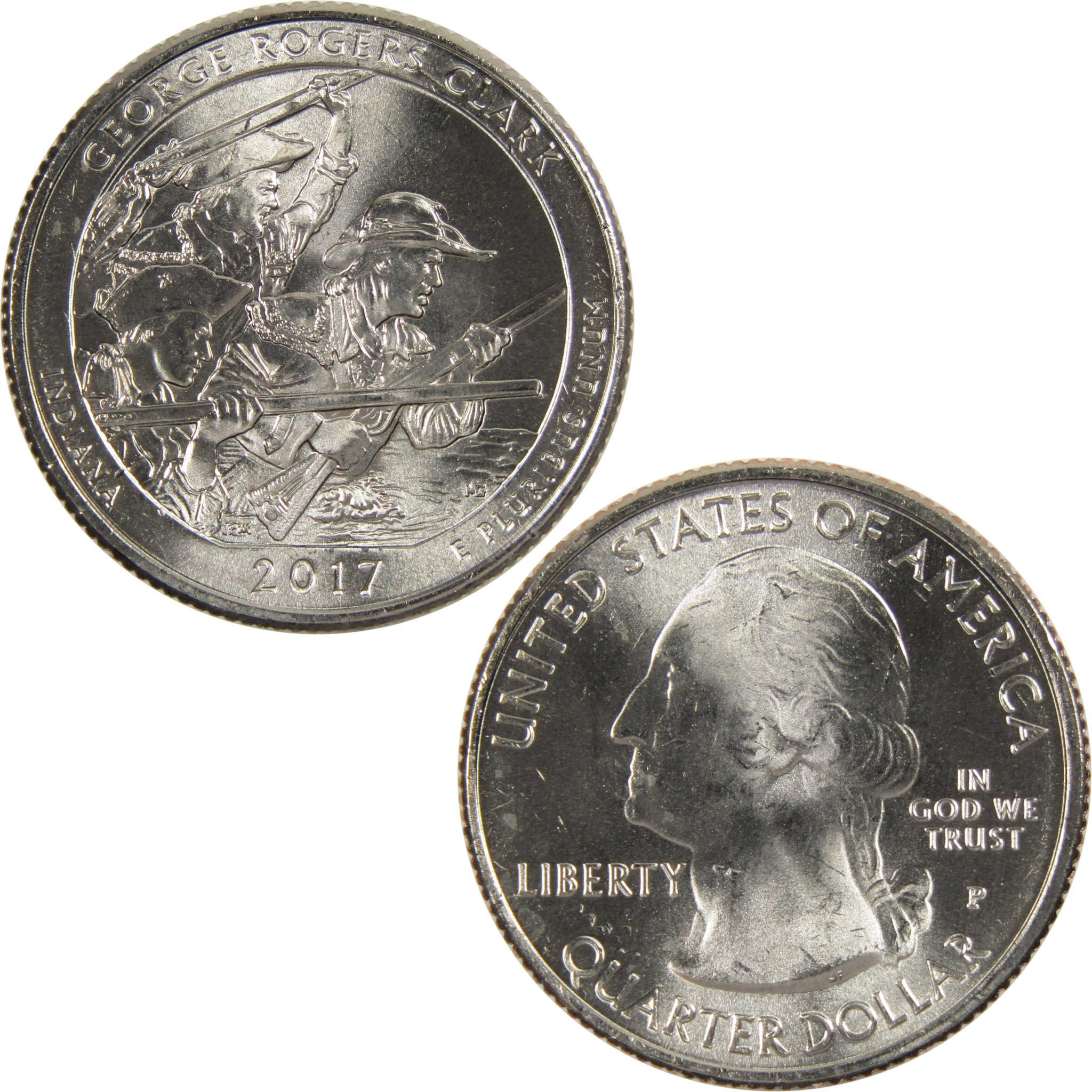 2017 P George Rogers Clark NHP National Park Quarter Uncirculated Clad