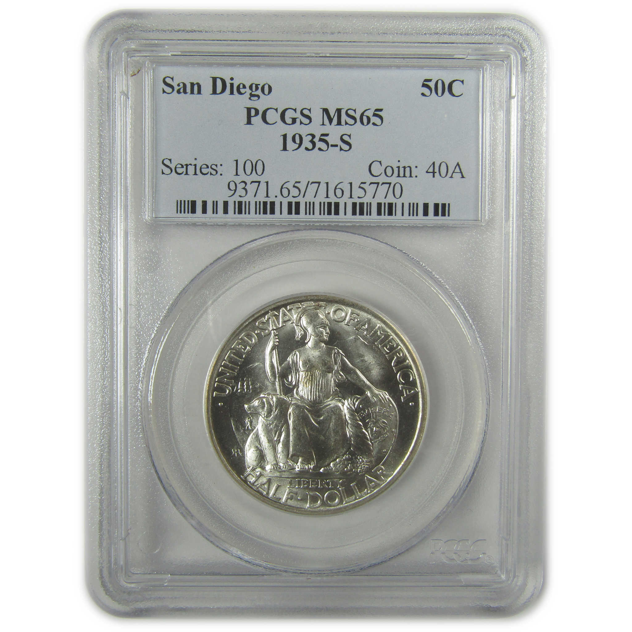 San Diego Commemorative Half Dollar 1935 S MS 65 PCGS SKU:I18928