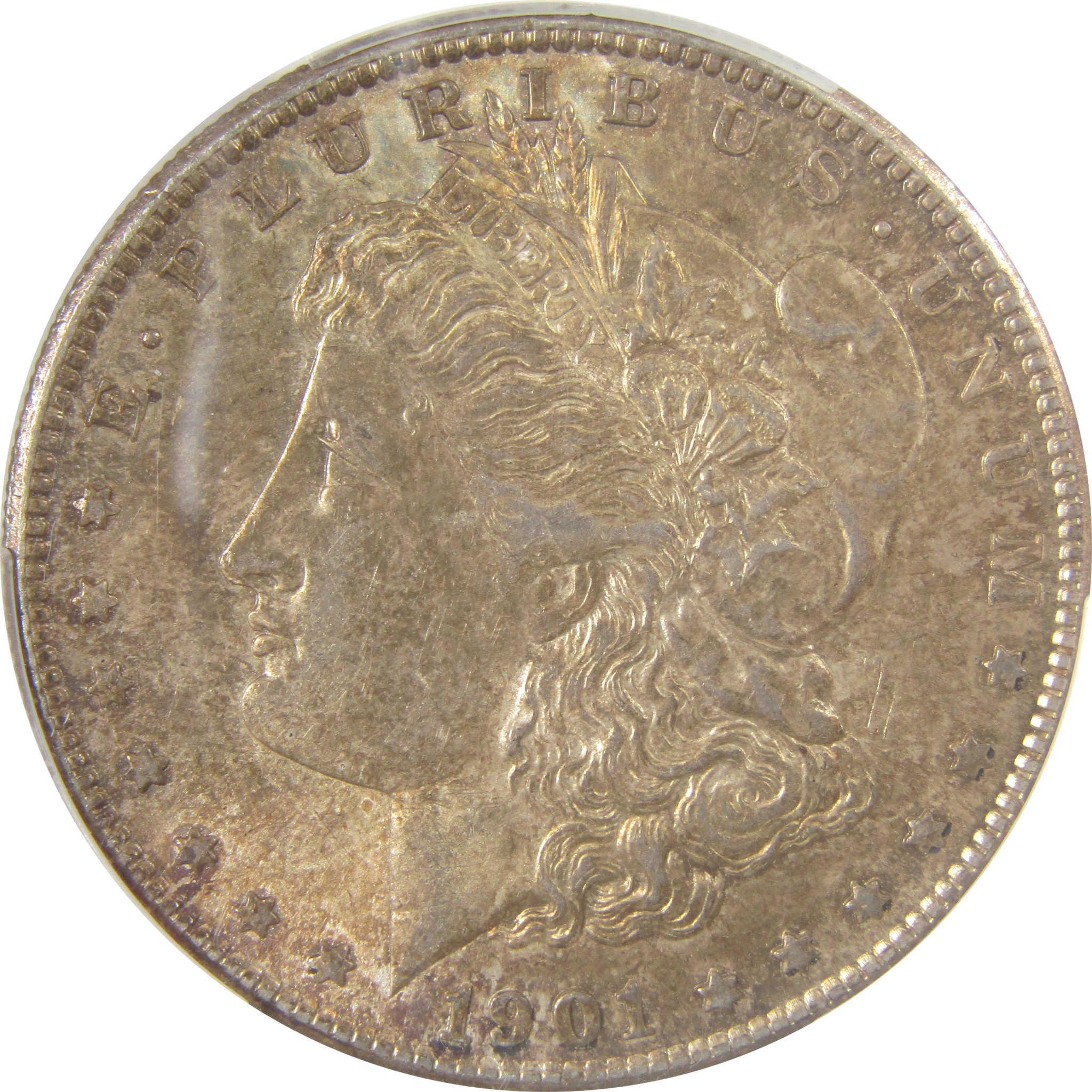 1901 S Morgan Silver Dollar AU 58 CAC $1 Coin Collectible SKU:I24409 - Morgan coin - Morgan silver dollar - Morgan silver dollar for sale - Profile Coins & Collectibles