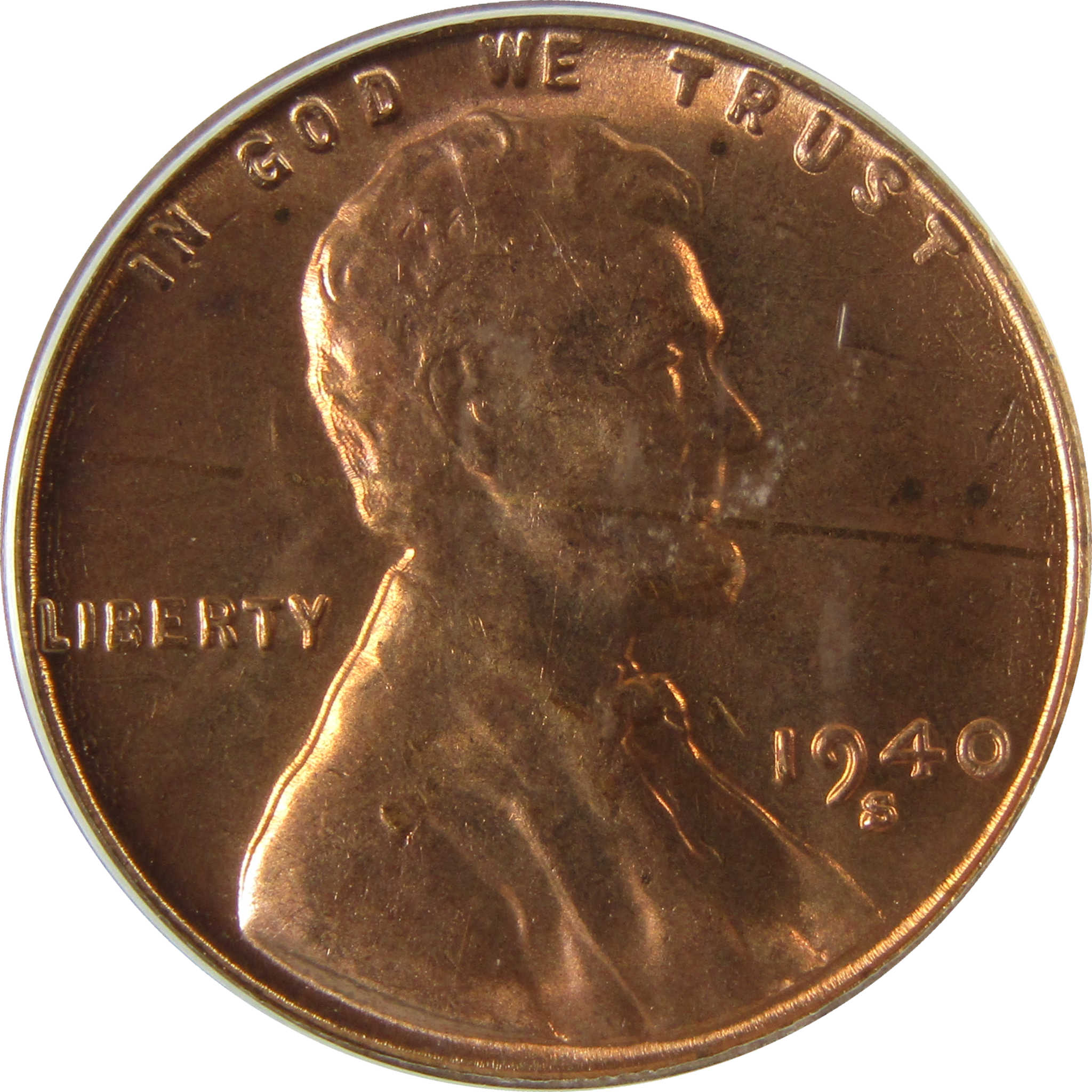 1940 S Lincoln Wheat Cent MS 65 RD ANACS Penny 1c Coin SKU:I28433