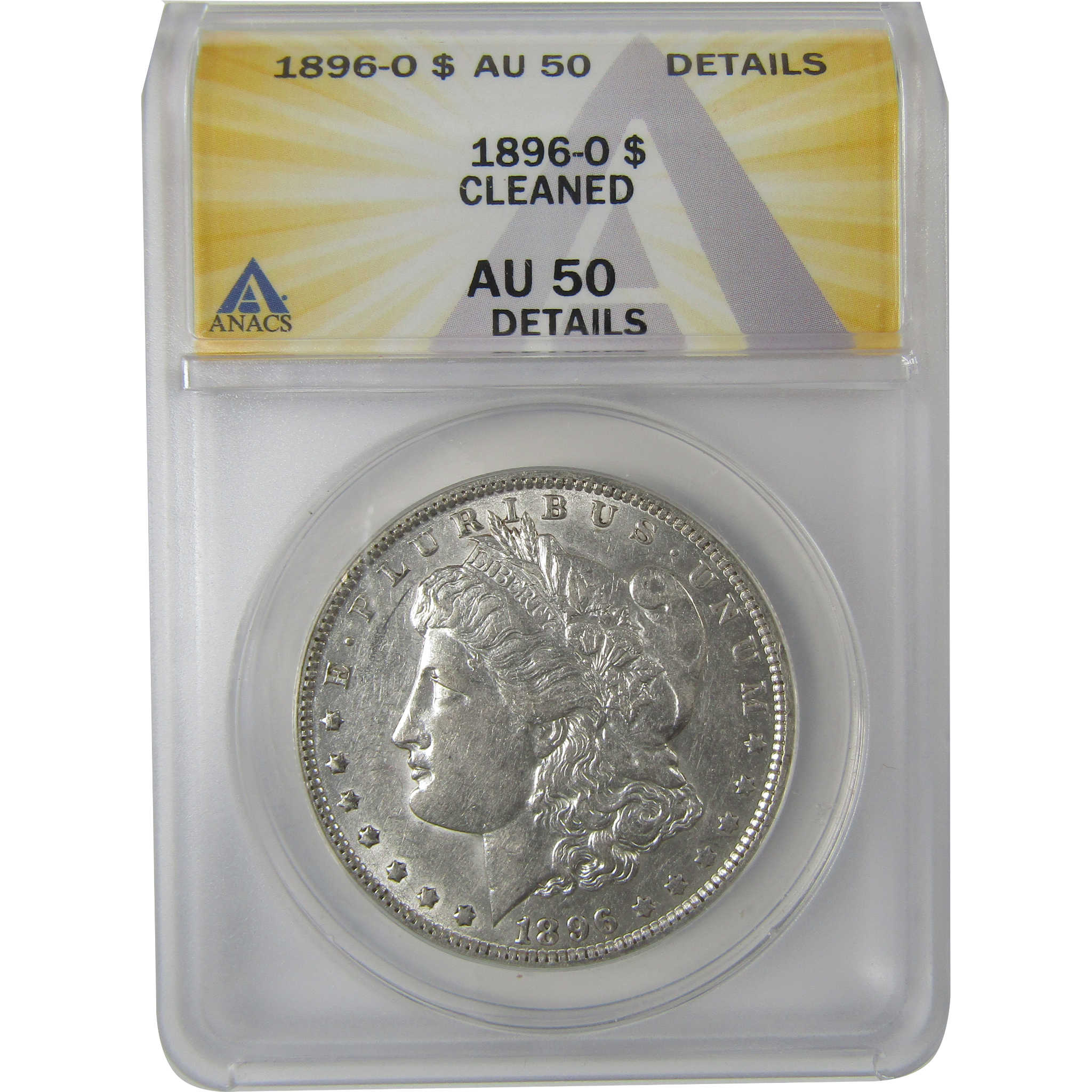 1896 O Morgan Dollar AU 50 Details ANACS Silver $1 Coin SKU:I18960 - Morgan coin - Morgan silver dollar - Morgan silver dollar for sale - Profile Coins & Collectibles