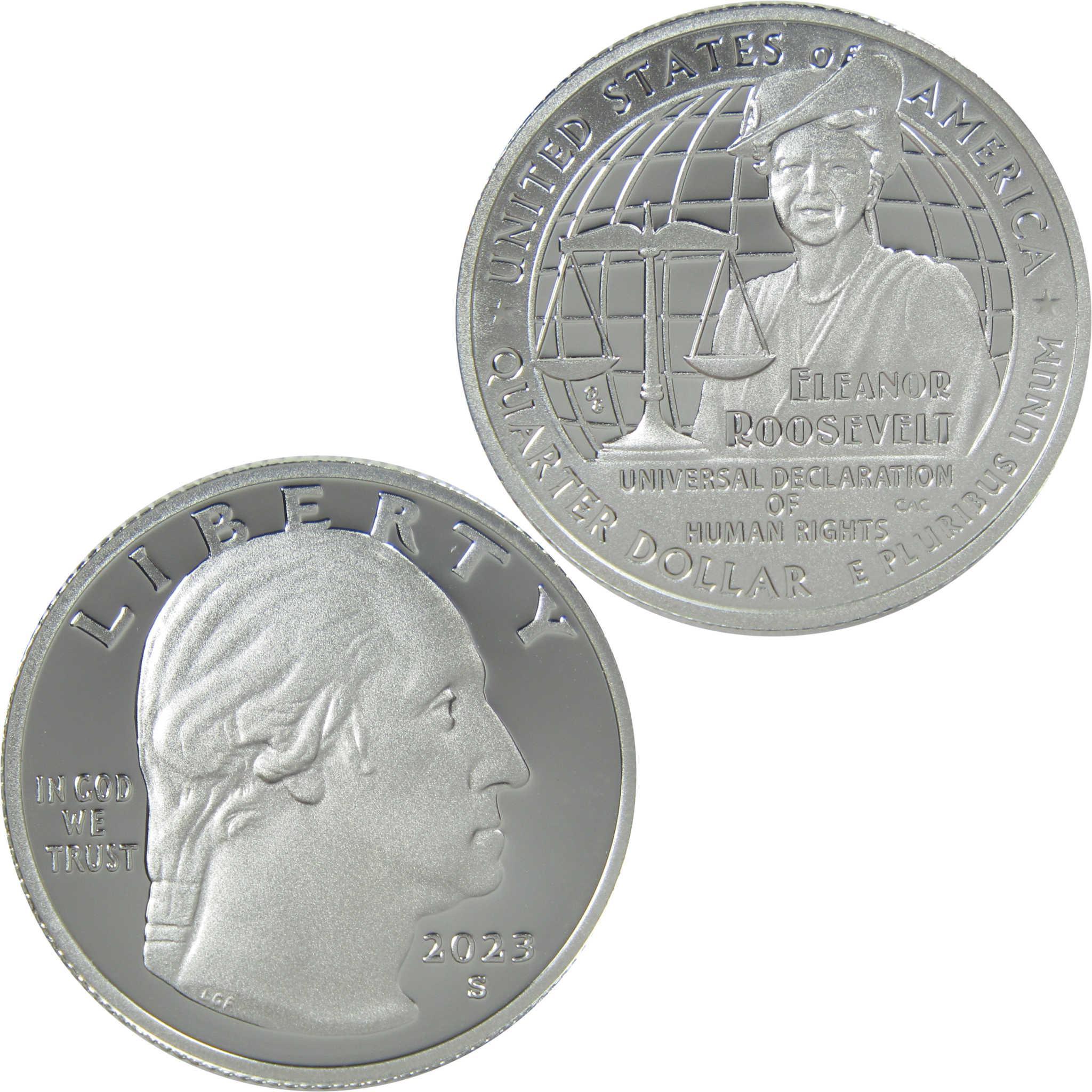 2023 S Eleanor Roosevelt American Women Silver Quarter Proof 25c Coin