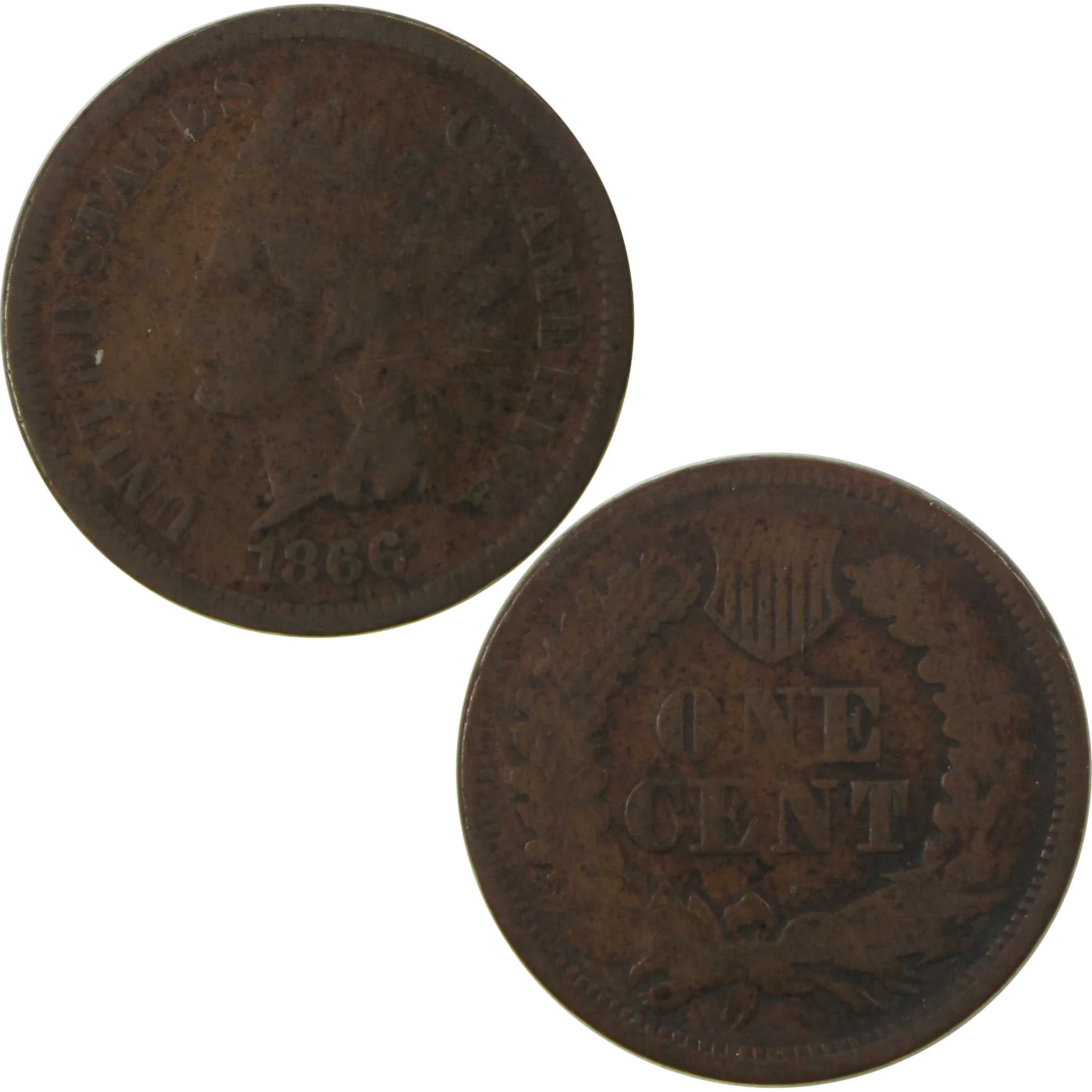 1866 Indian Head Cent G Good Penny 1c Coin SKU:CPC0573