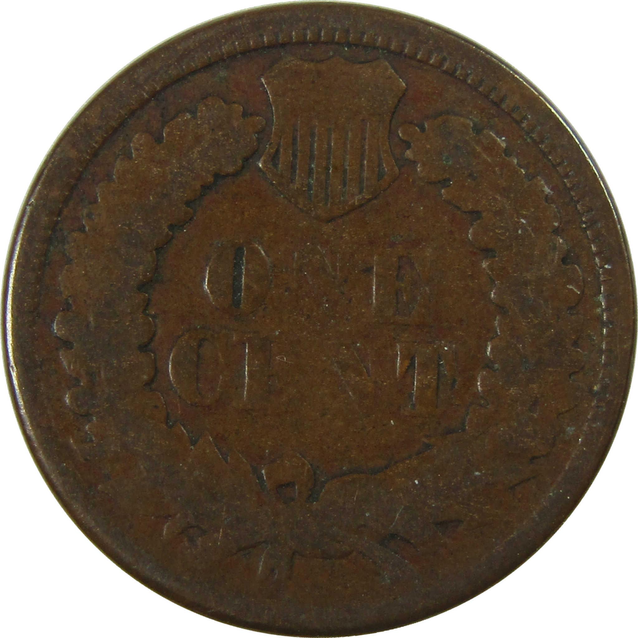 1864 Indian Head Bronze Cent G Good Details Penny 1c Coin SKU:I27676