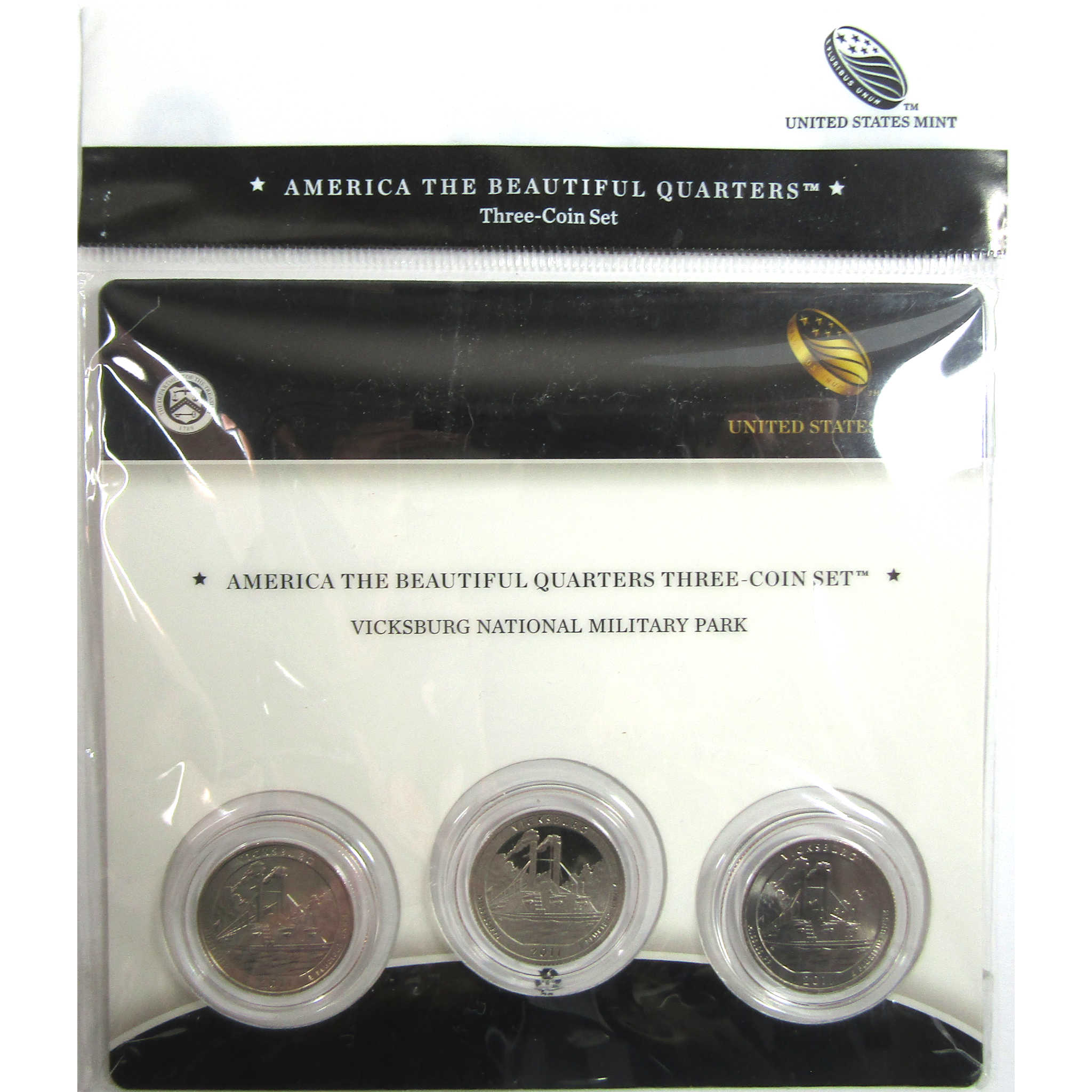 2011 Vicksburg America the Beautiful Quarters 3-Coin Set SKU:CPC9004