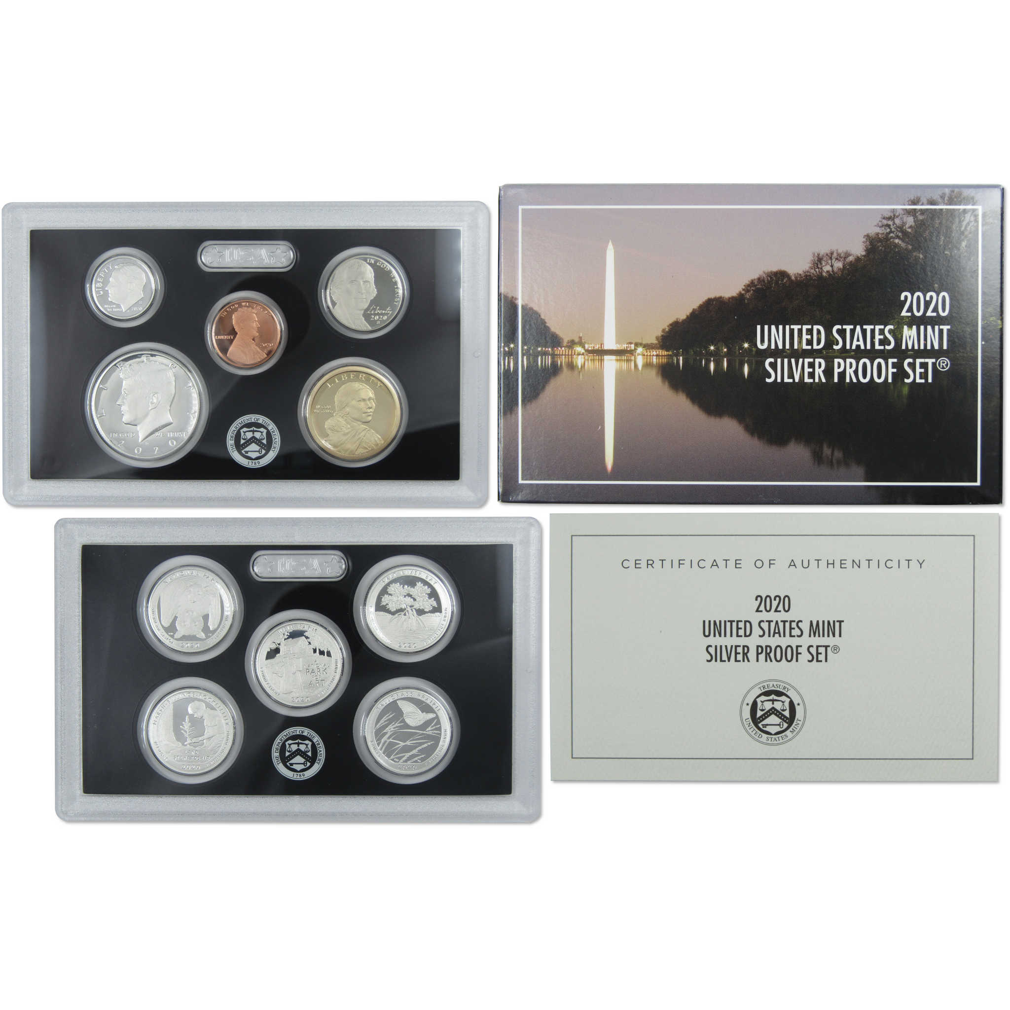 2020 Silver Proof Set U.S Mint OGP COA No Reverse Proof Nickel