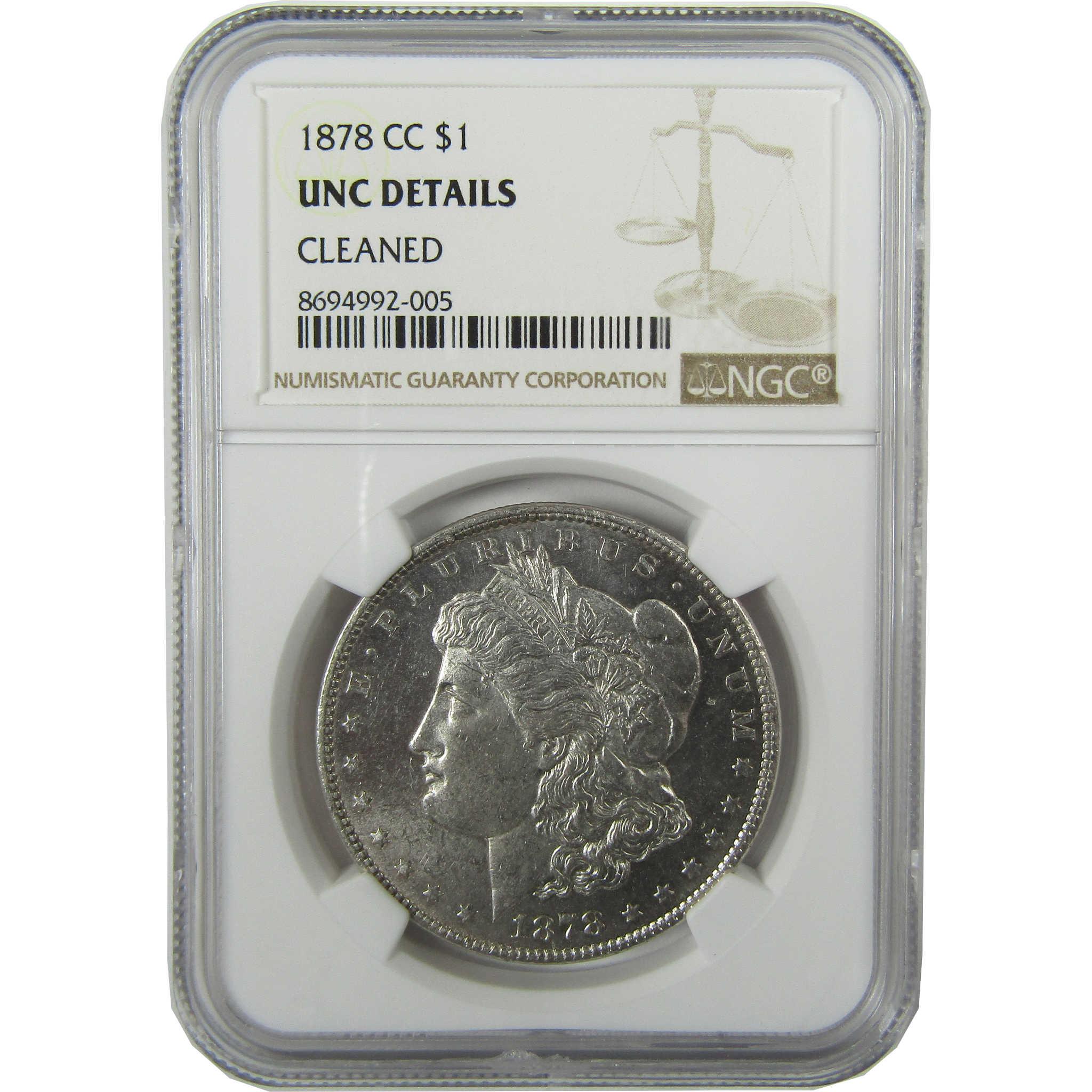 1878 CC Morgan Silver Dollar Uncirculated Details NGC SKU:I27827 - Morgan coin - Morgan silver dollar - Morgan silver dollar for sale - Profile Coins & Collectibles