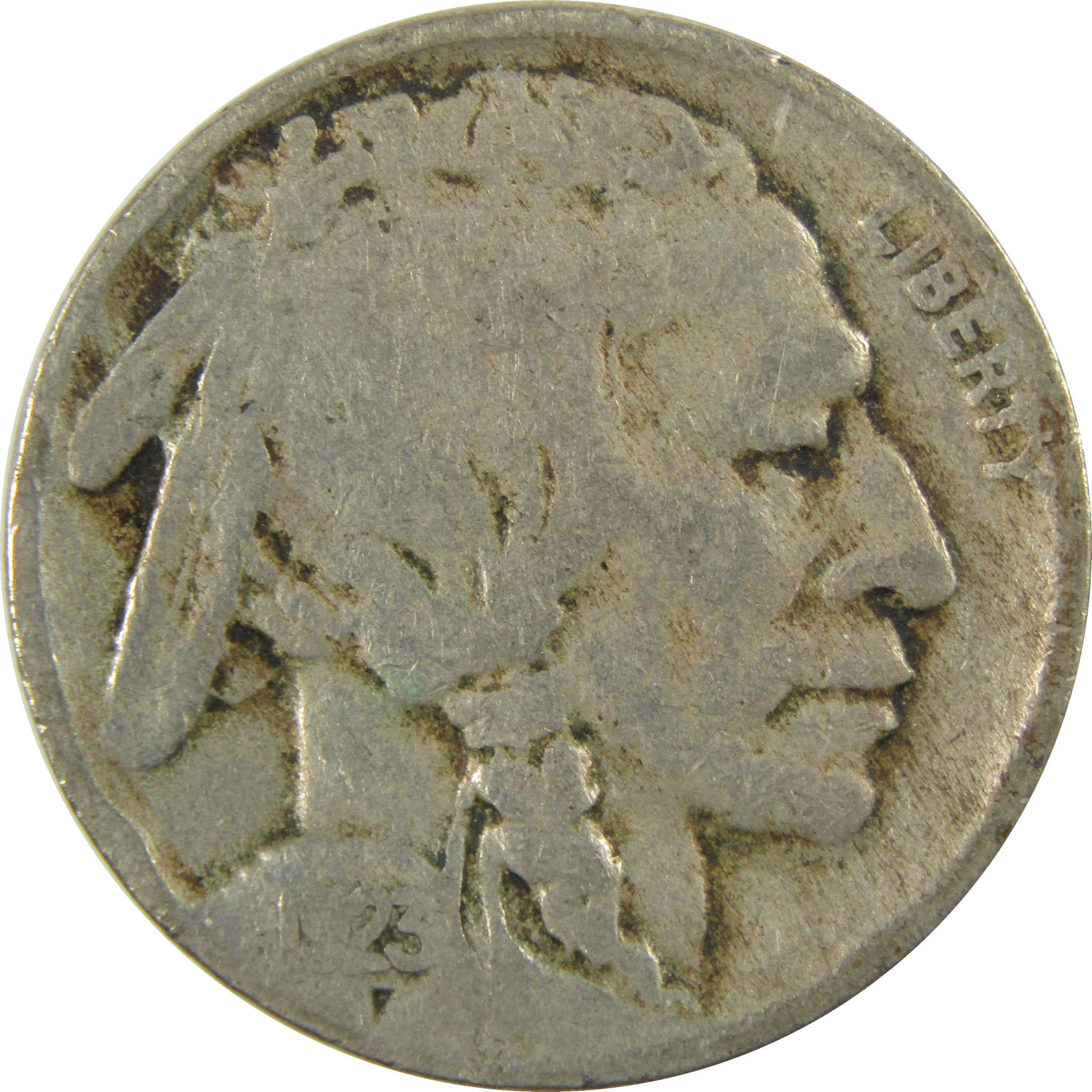 1923 S Indian Head Buffalo Nickel F Fine 5c Coin SKU:I28227