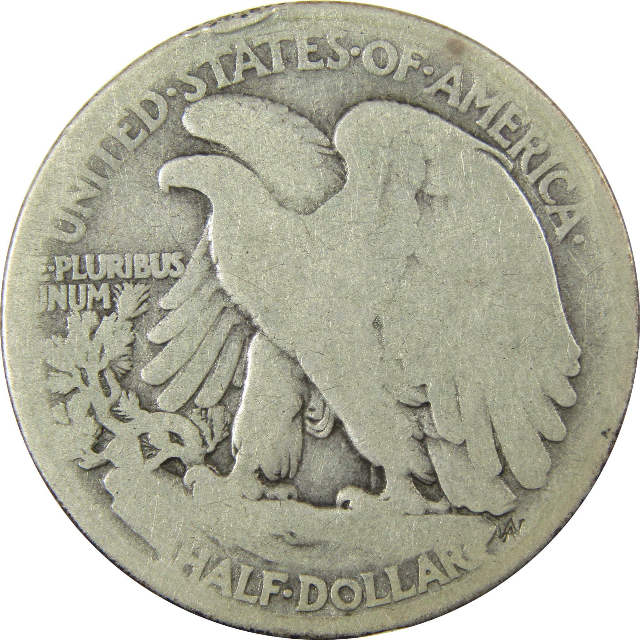 1916 D Liberty Walking Silver Half Dollar G Good Details SKU:CP1439