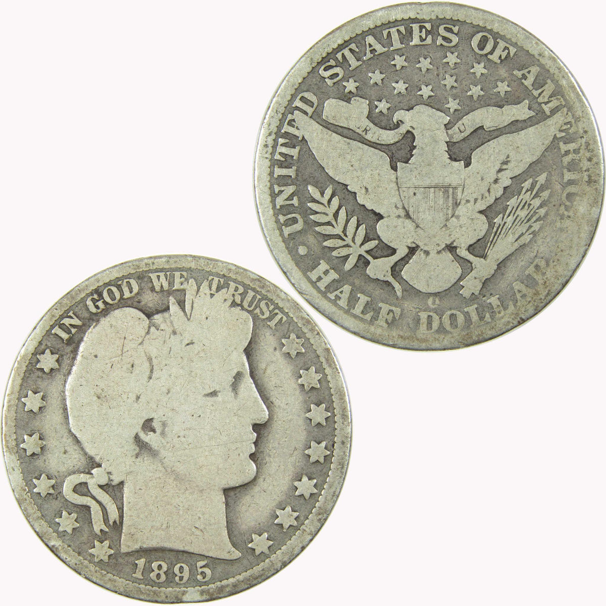 1895 O Barber Silver Half Dollar AG About Good 50c CoinSKU:CP1475