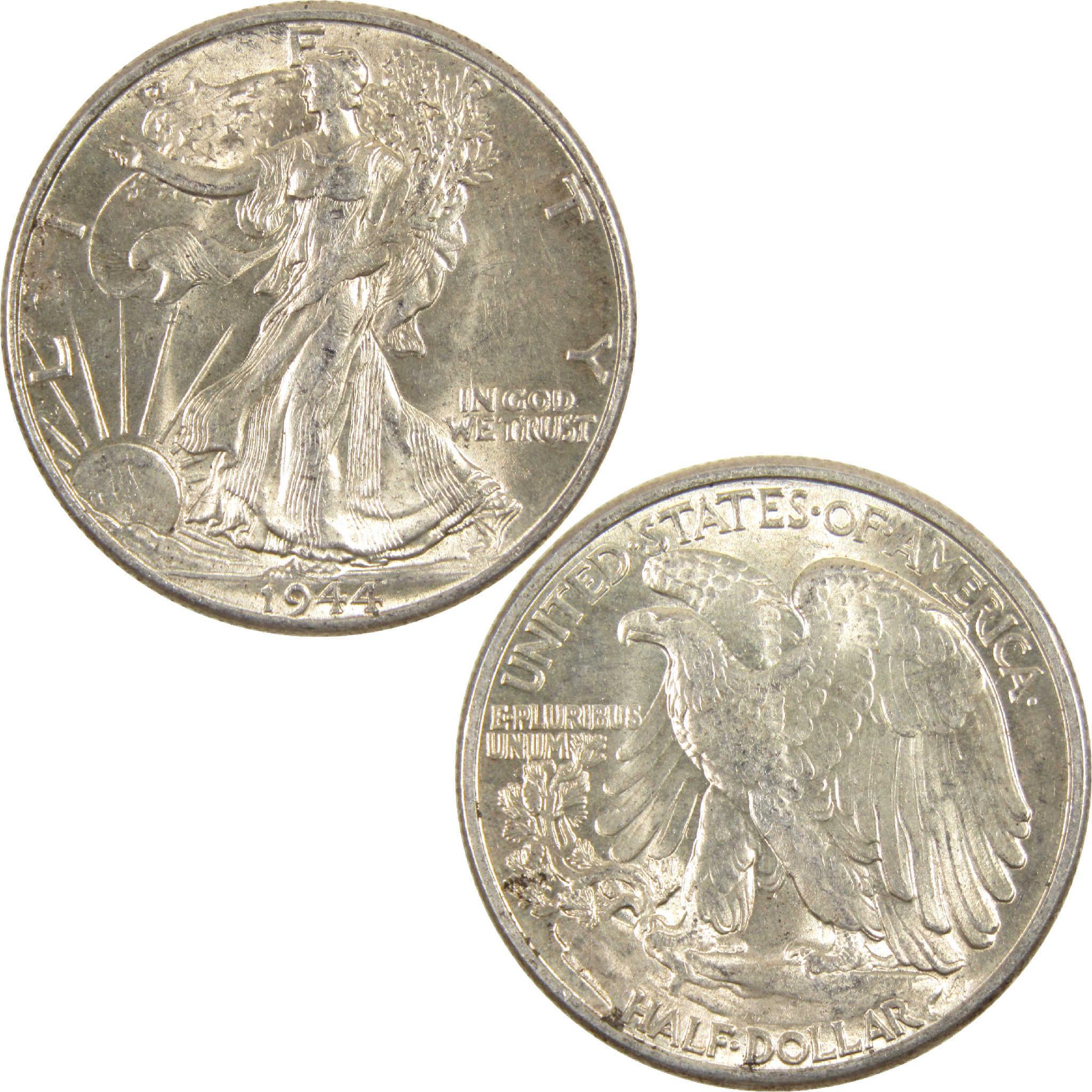 1944 Liberty Walking Half Dollar AU About Uncirculated Silver 50c Coin