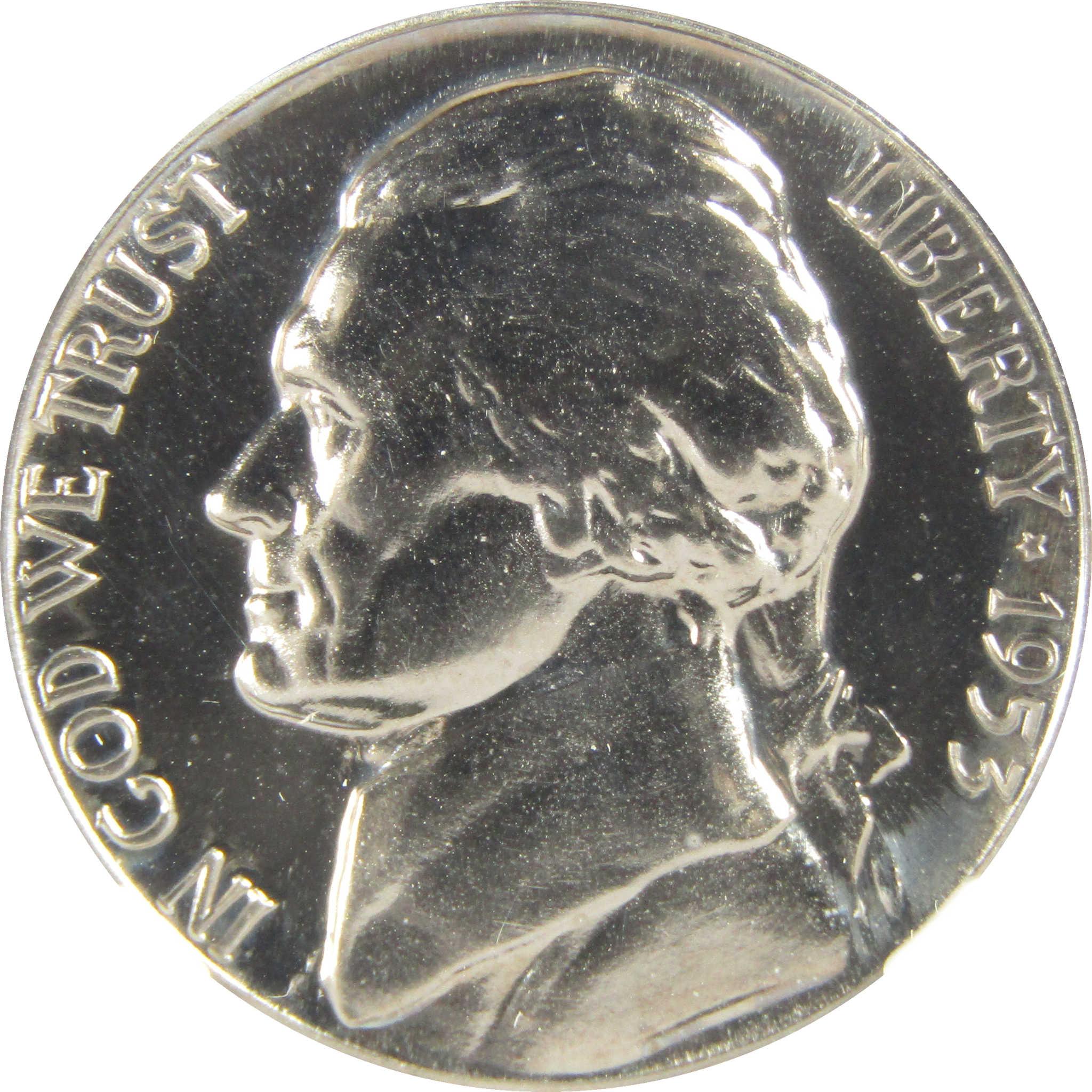 1953 Jefferson Nickel PF 68 NGC Proof 5c Coin Collectible SKU:I27367