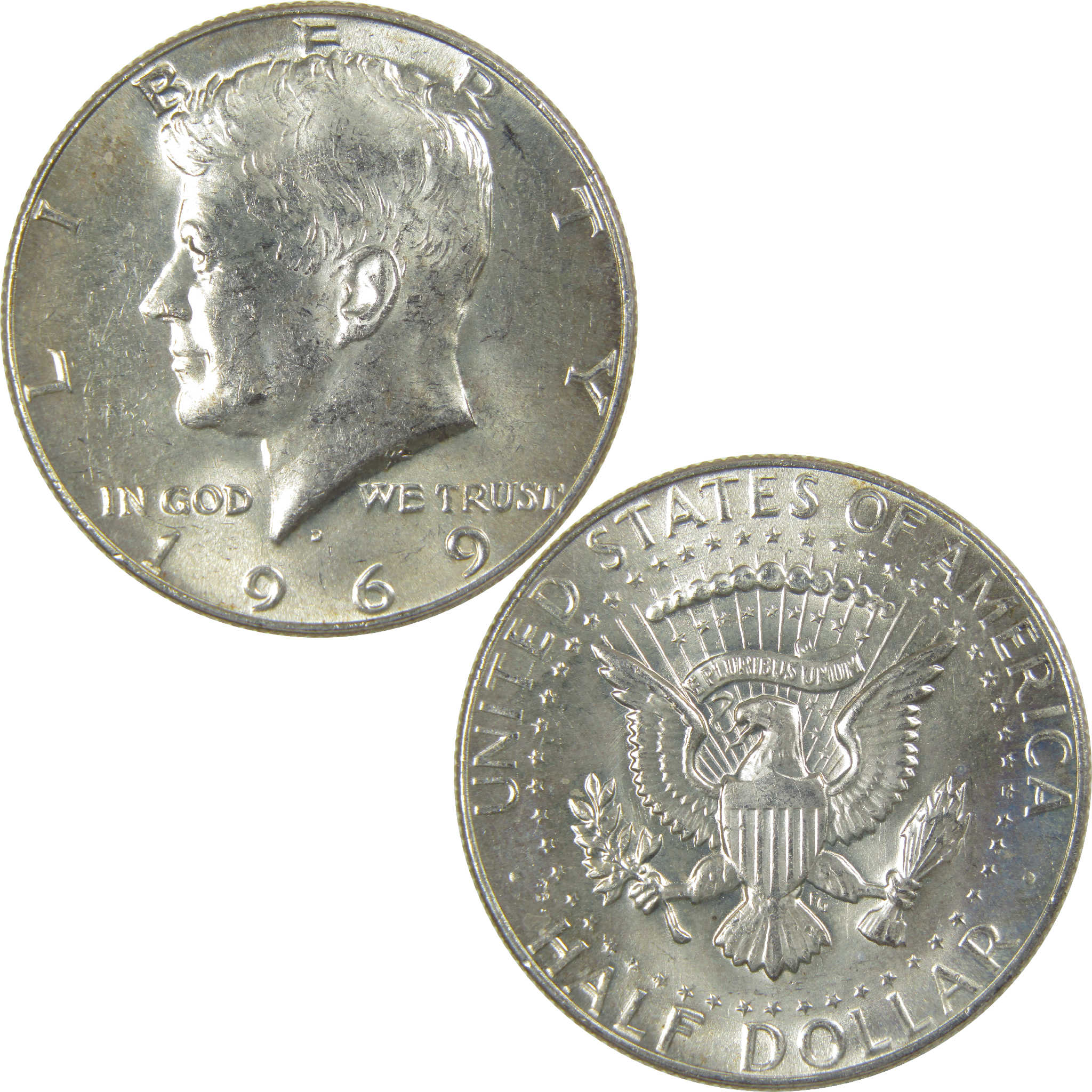 1969 D Kennedy Half Dollar Circulated Silver Clad 50c Coin Collectible