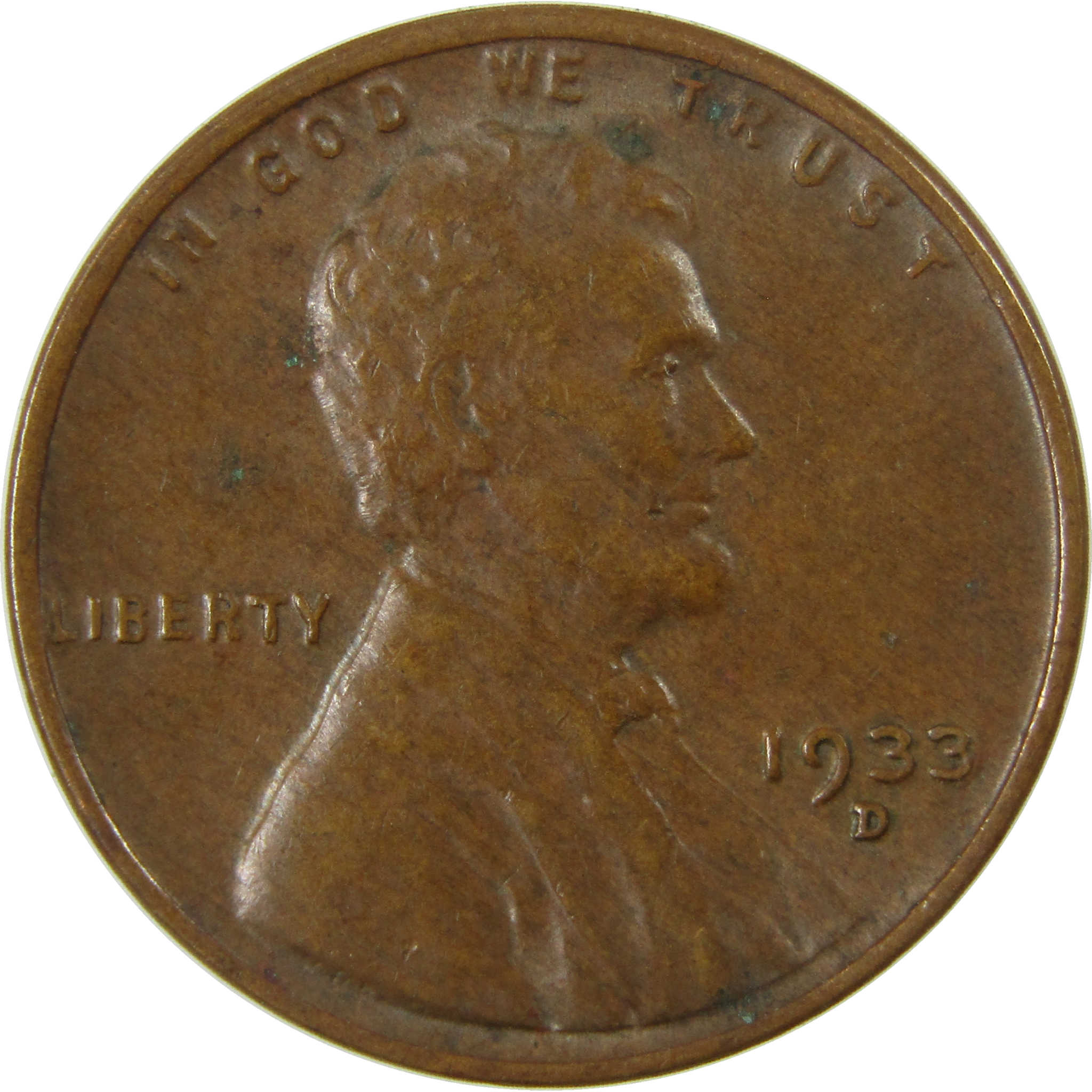 1933 D Lincoln Wheat Cent XF EF Extremely Fine Details SKU:I26870