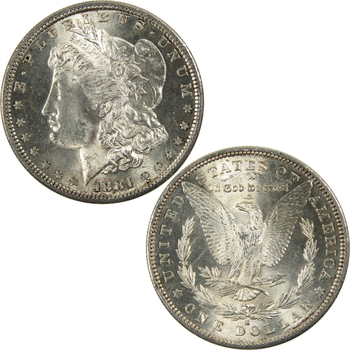 1881 S Morgan Silver Dollar CH AU Choice About Uncirculated $1 Coin - Morgan coin - Morgan silver dollar - Morgan silver dollar for sale - Profile Coins & Collectibles