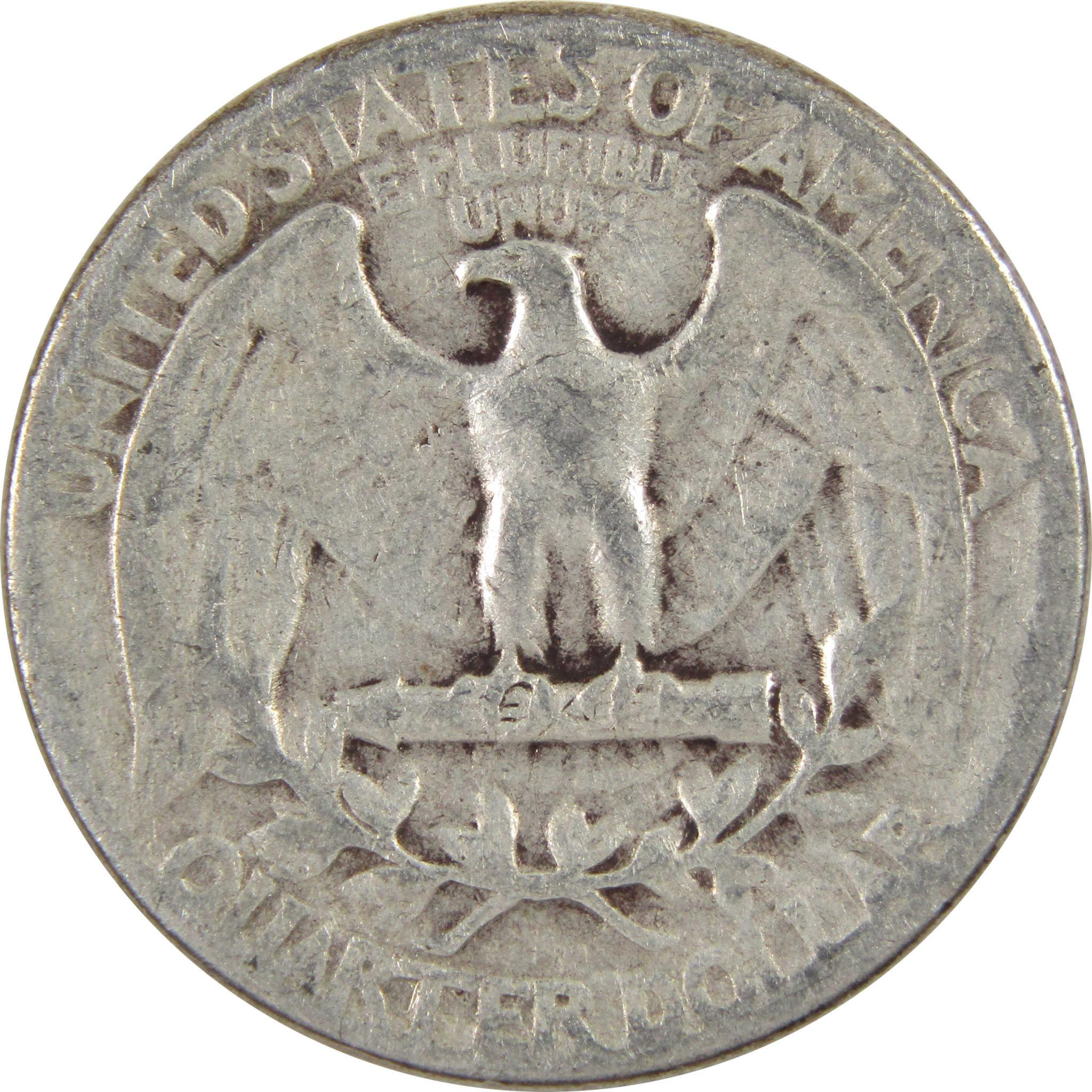 1946 Washington Quarter AG About Good 90% Silver 25c Coin