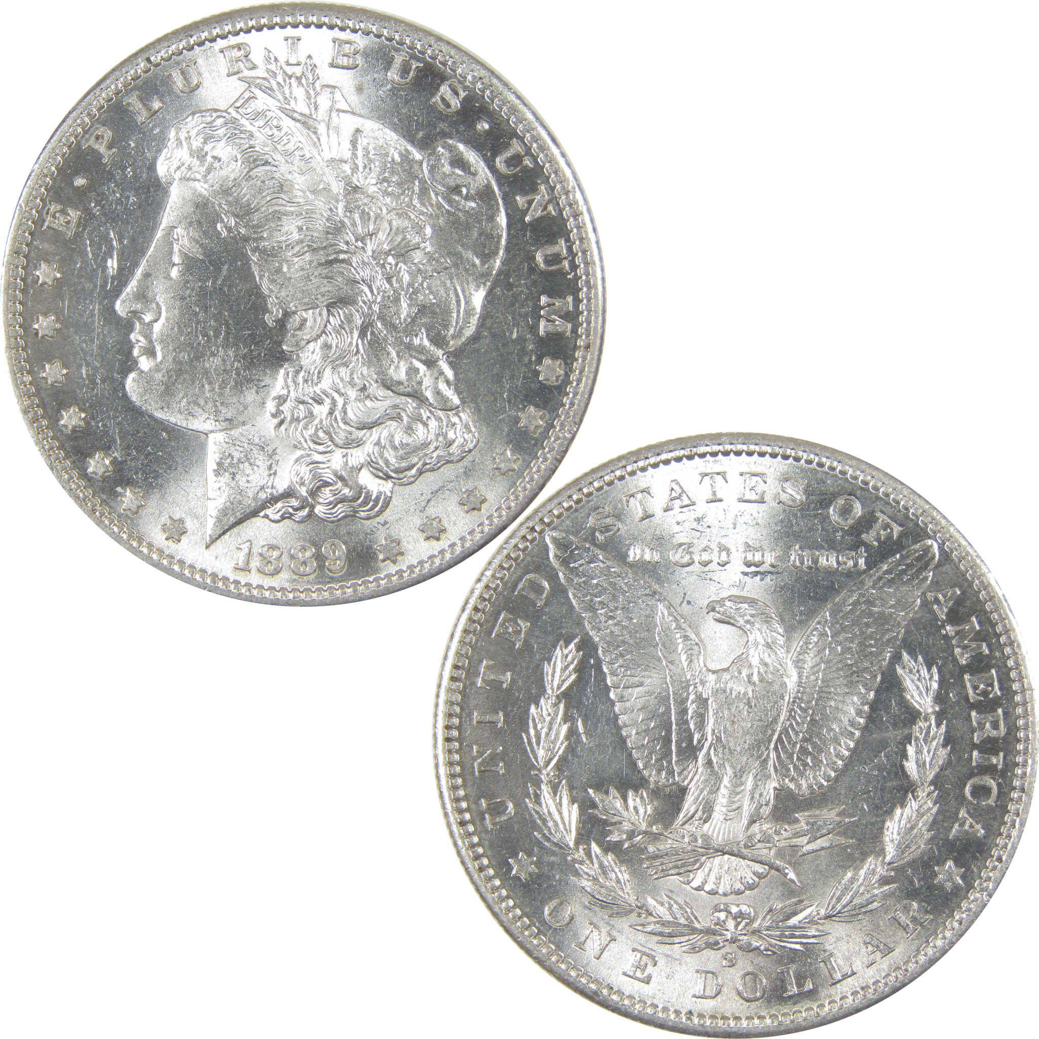 1889 S Morgan Dollar Uncirculated Silver $1 Coin SKU:I16938 - Morgan coin - Morgan silver dollar - Morgan silver dollar for sale - Profile Coins & Collectibles