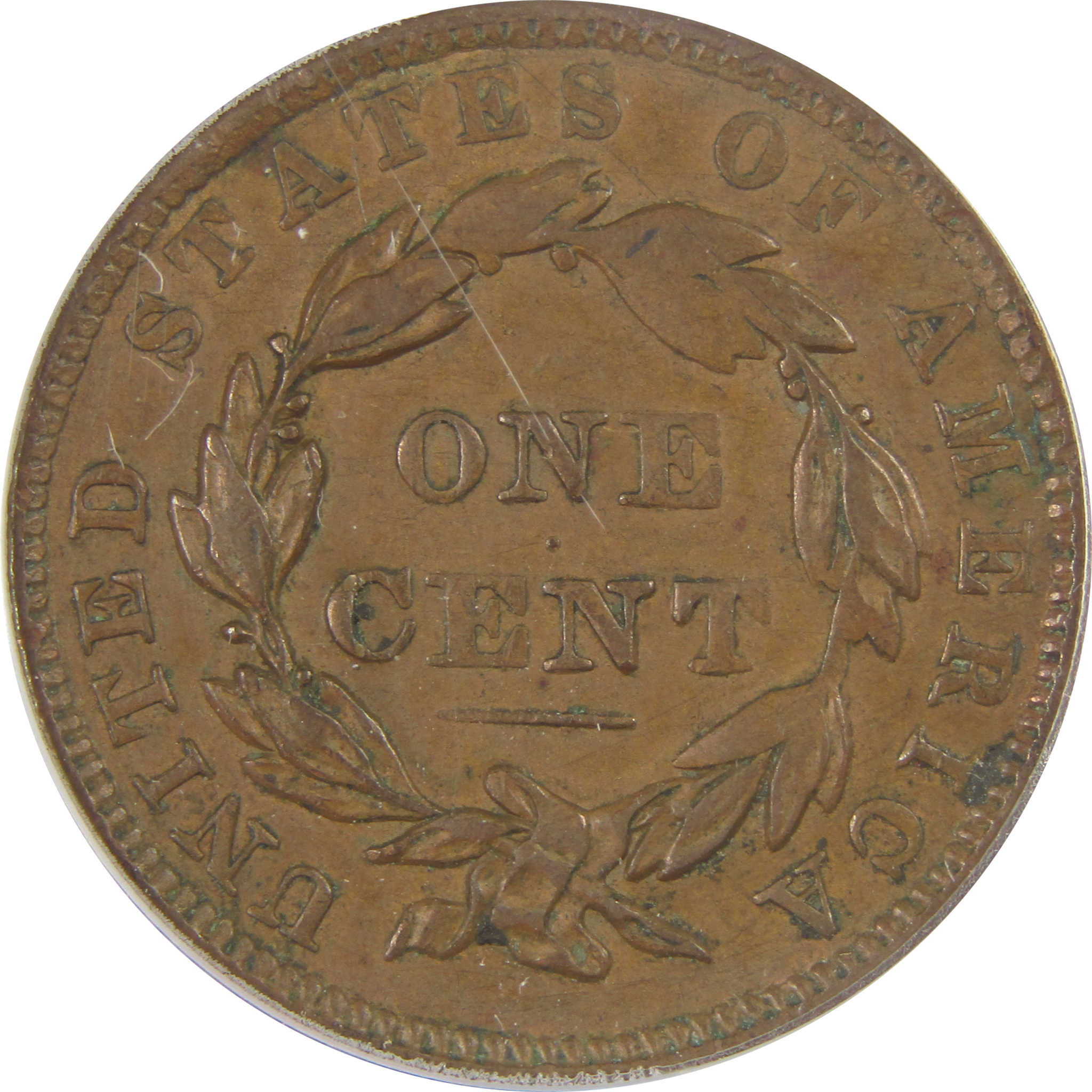 1837 Plain Cord Small Letters Coronet Head Cent EF 40 ANACS SKU:I20933